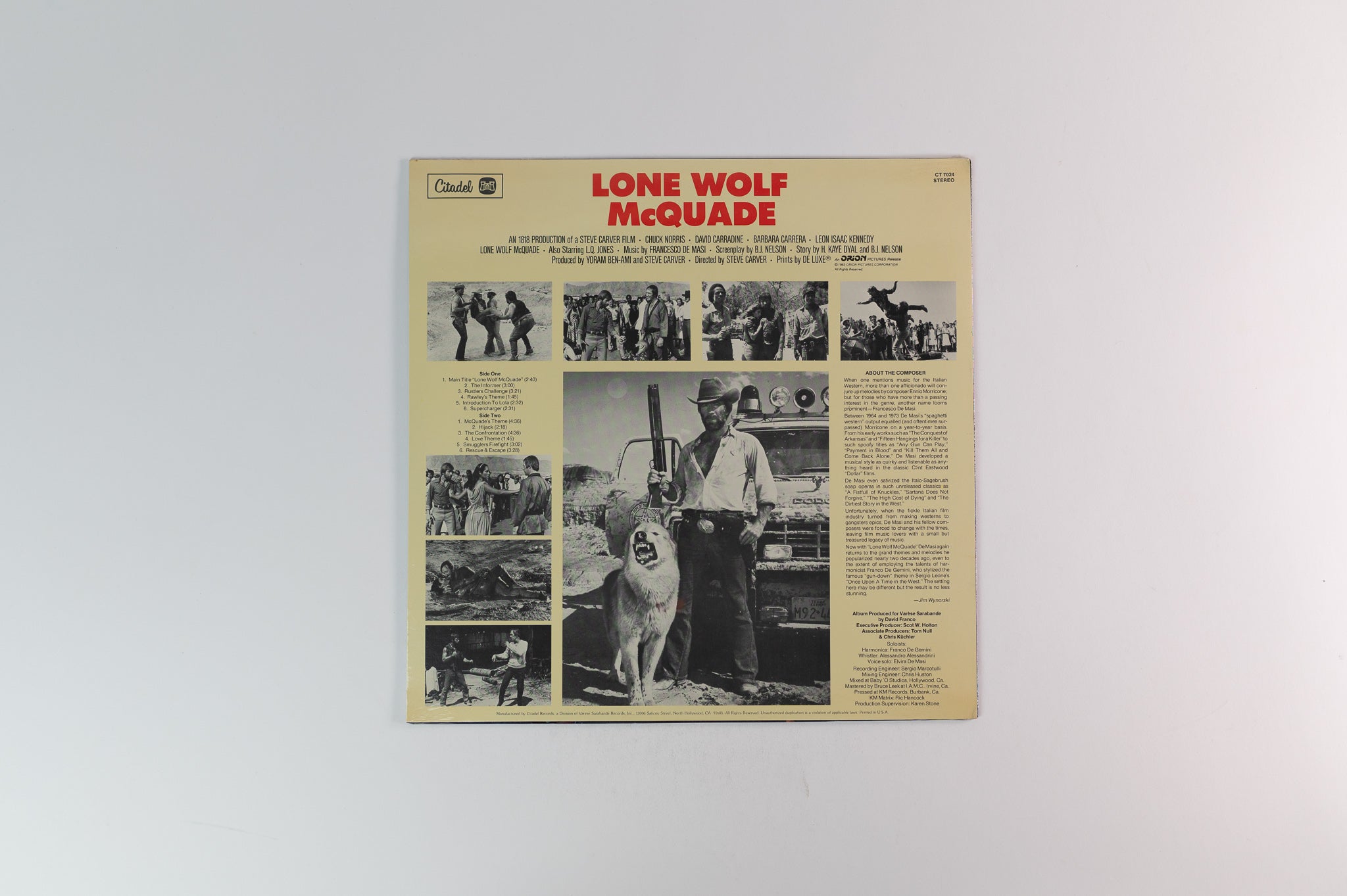 Francesco De Masi - Lone Wolf McQuade (Original Motion Picture Soundtrack) on Citadel Sealed