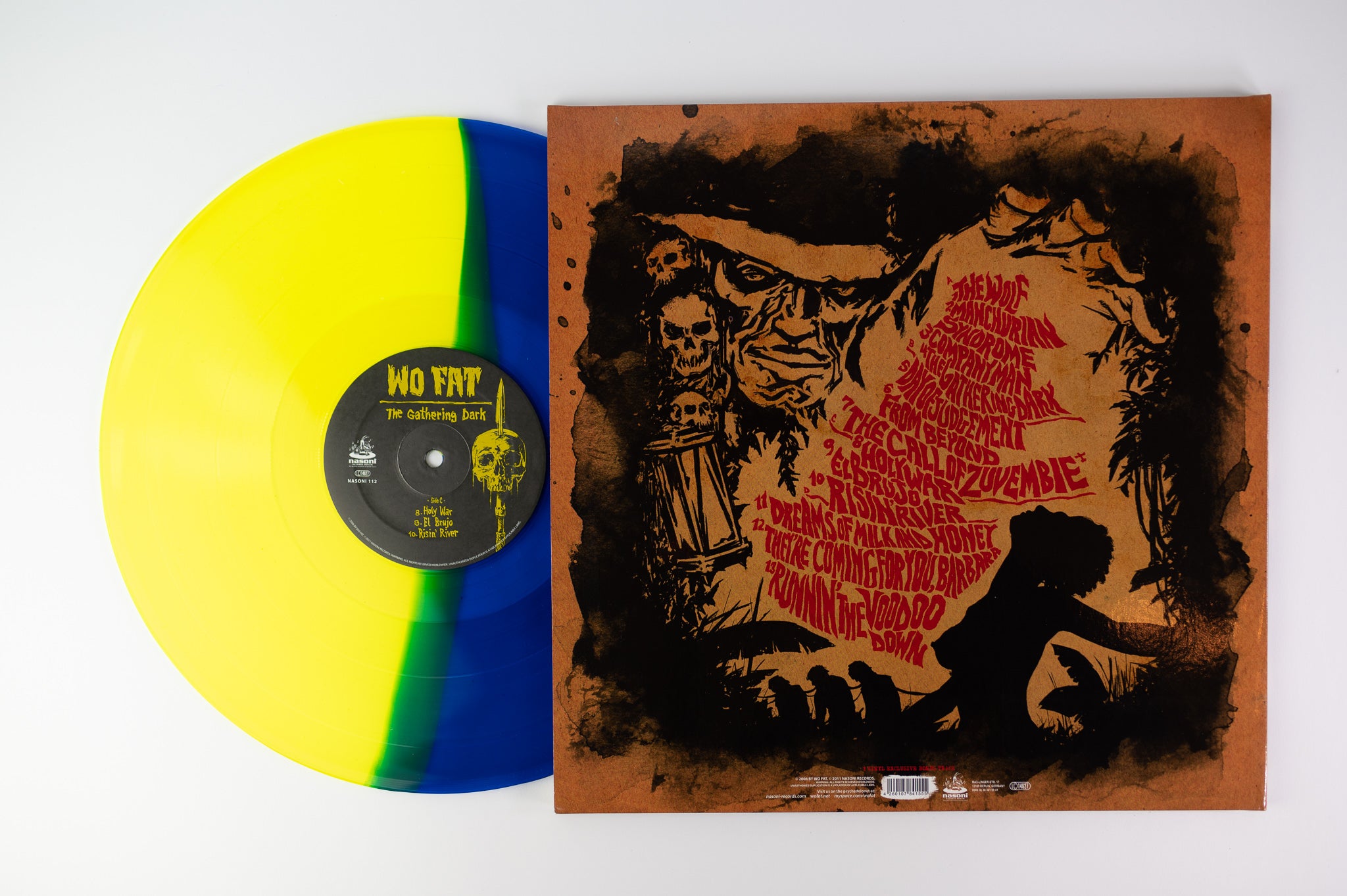 Wo Fat - The Gathering Dark on Nasoni Records - Blue & Yellow Vinyl
