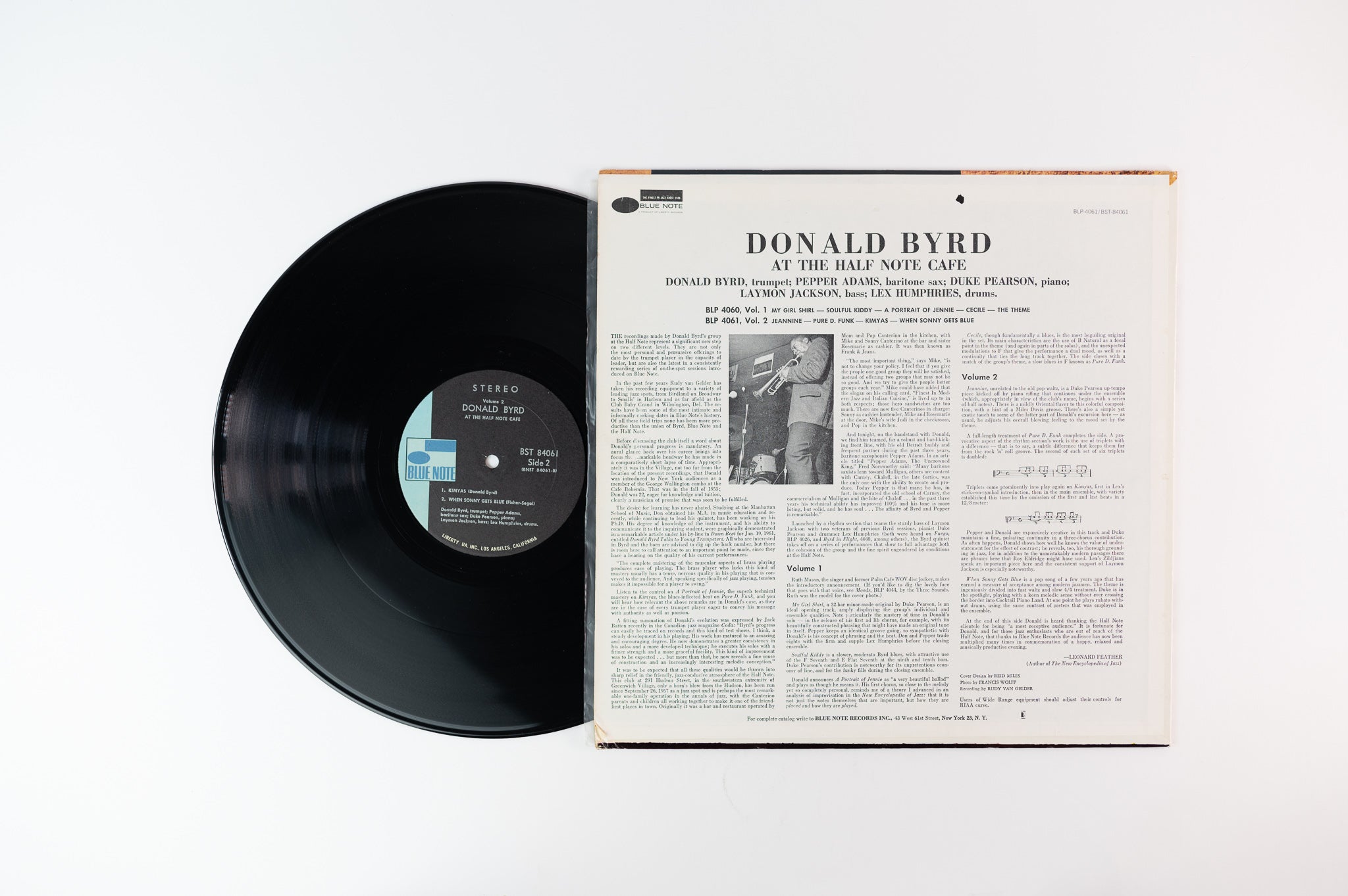 Donald Byrd - At The Half Note Cafe (Volume 2) on Blue Note BST 84061 Aqua and Black Label