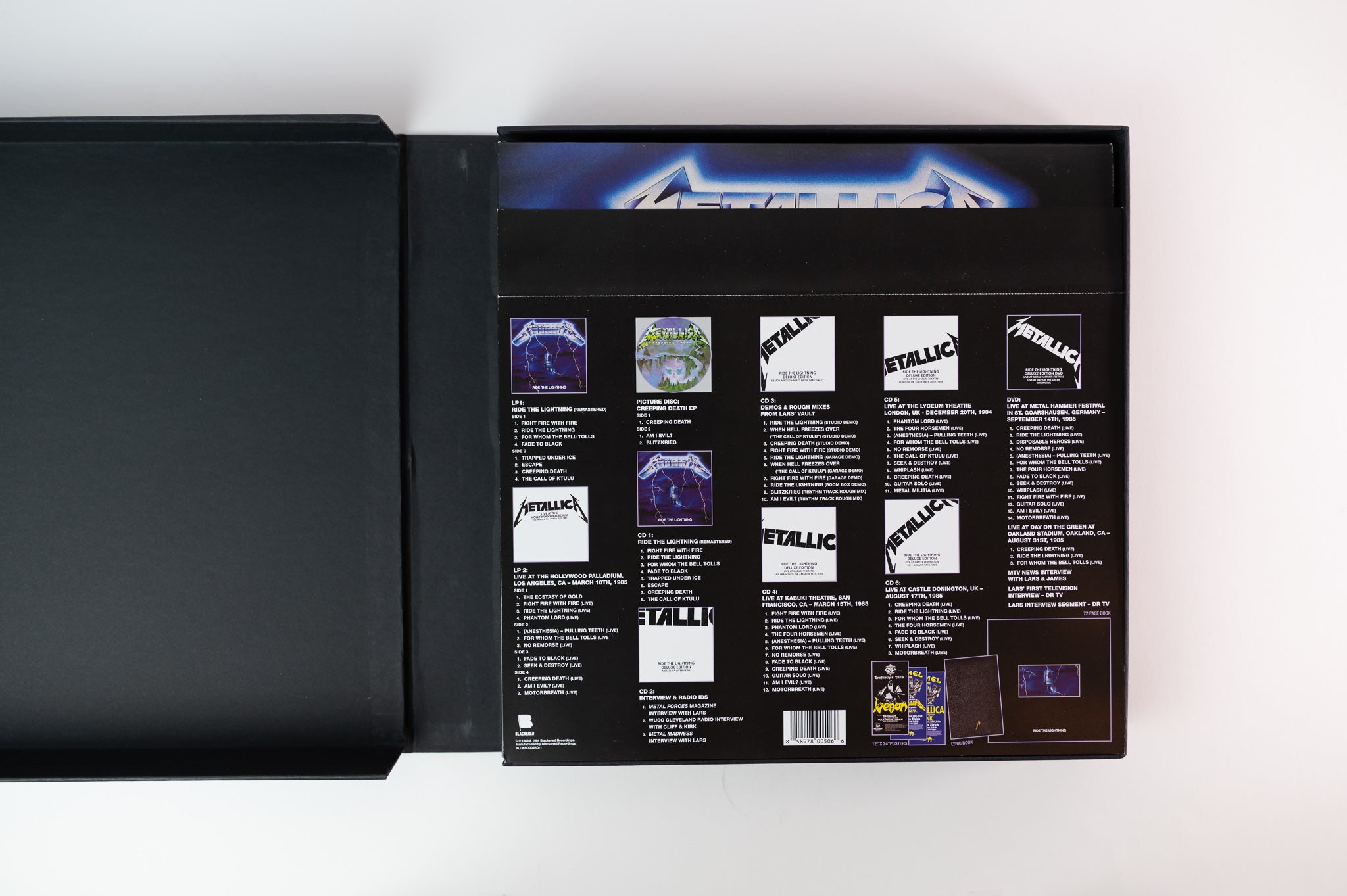 Metallica - Ride The Lightning on Blackened Limited Numbered Deluxe Edition Reissue Box Set