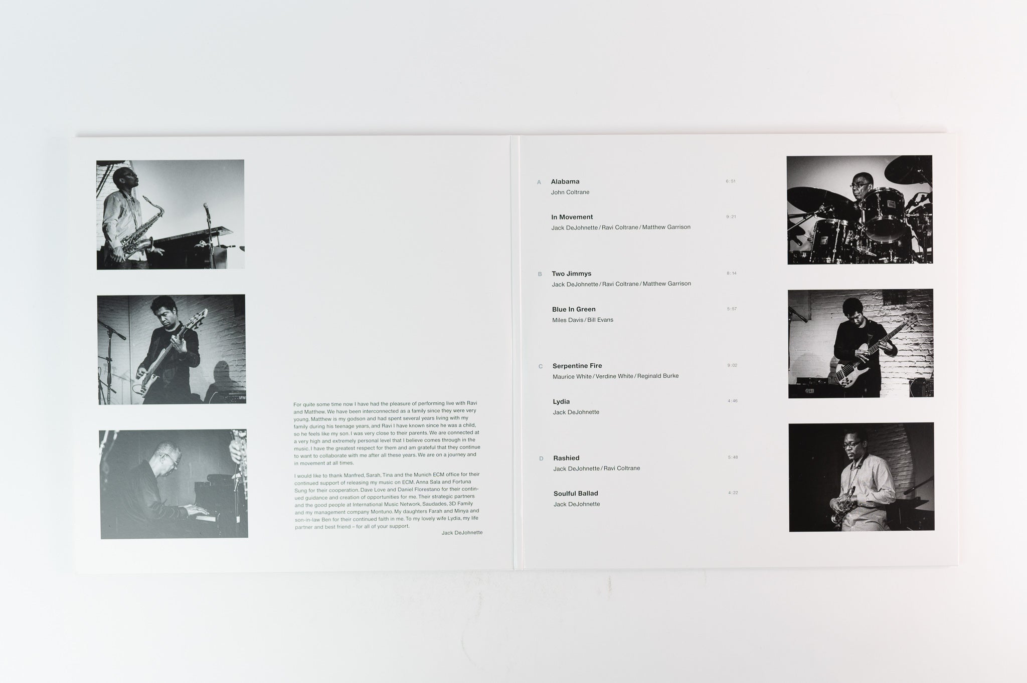 Jack DeJohnette - In Movement on ECM 180 Gram
