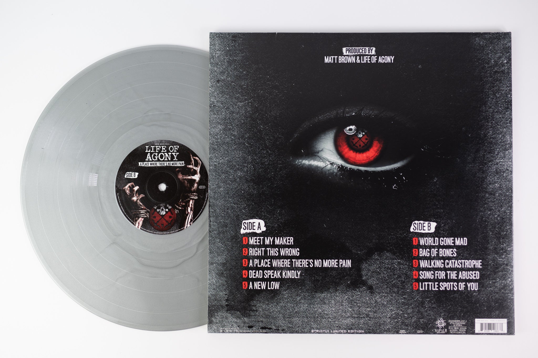 Life Of Agony - A Place Where There's No More Pain on Napalm Records - Silver Vinyl