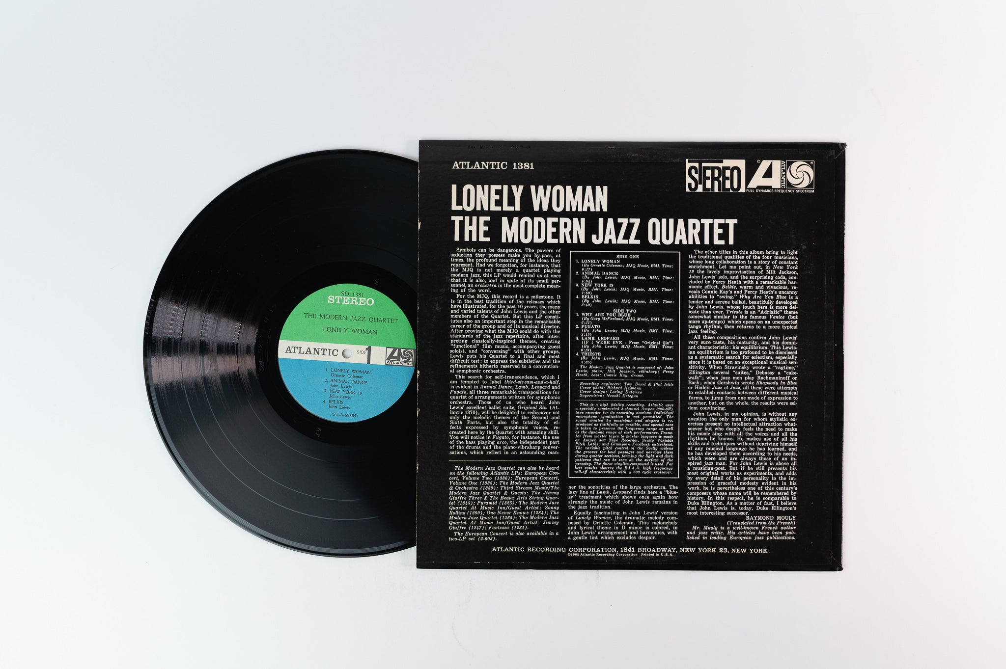 The Modern Jazz Quartet - Lonely Woman on Atlantic Stereo