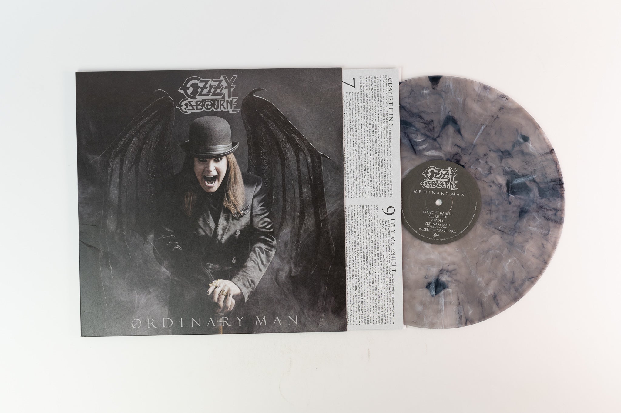 Ozzy Osbourne - Ordinary Man on Epic Limited Black White & Gray Marbled