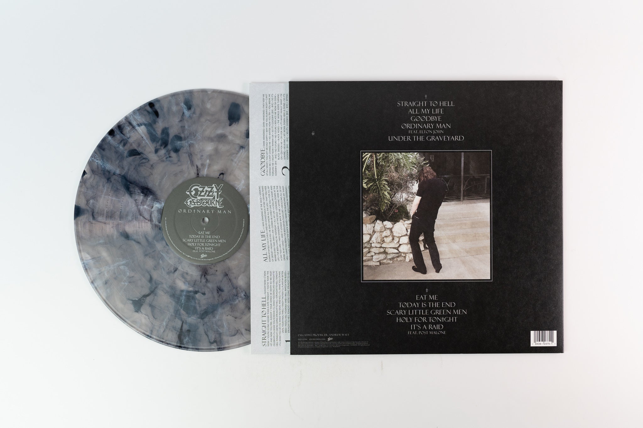 Ozzy Osbourne - Ordinary Man on Epic Limited Black White & Gray Marbled