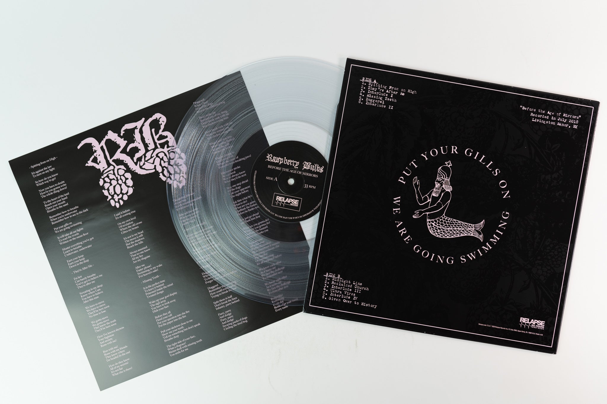 Raspberry Bulbs - Before The Age Of Mirrors on Relapse Clear Vinyl