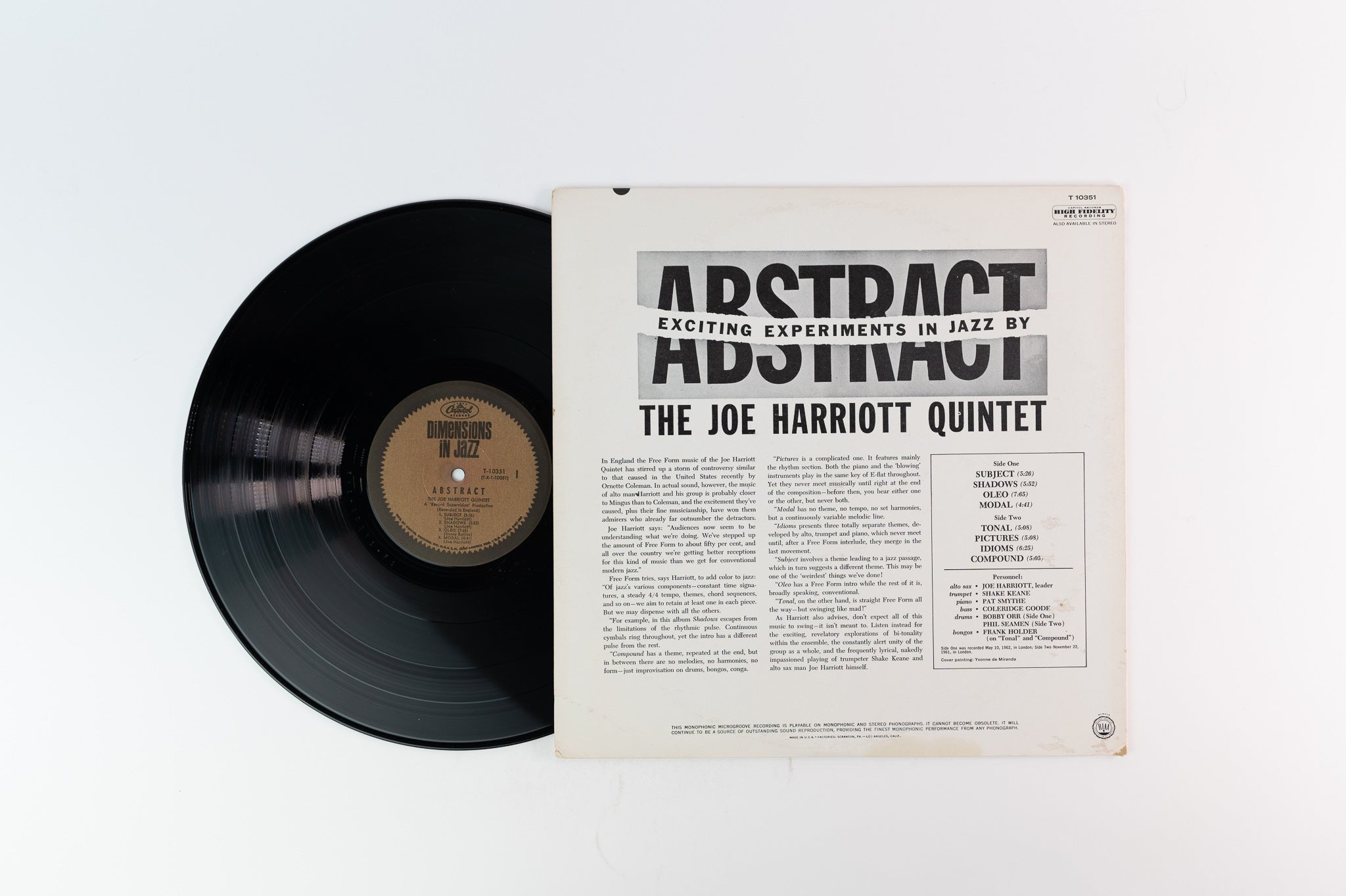 Joe Harriott Quintet - Abstract on Capitol Mono
