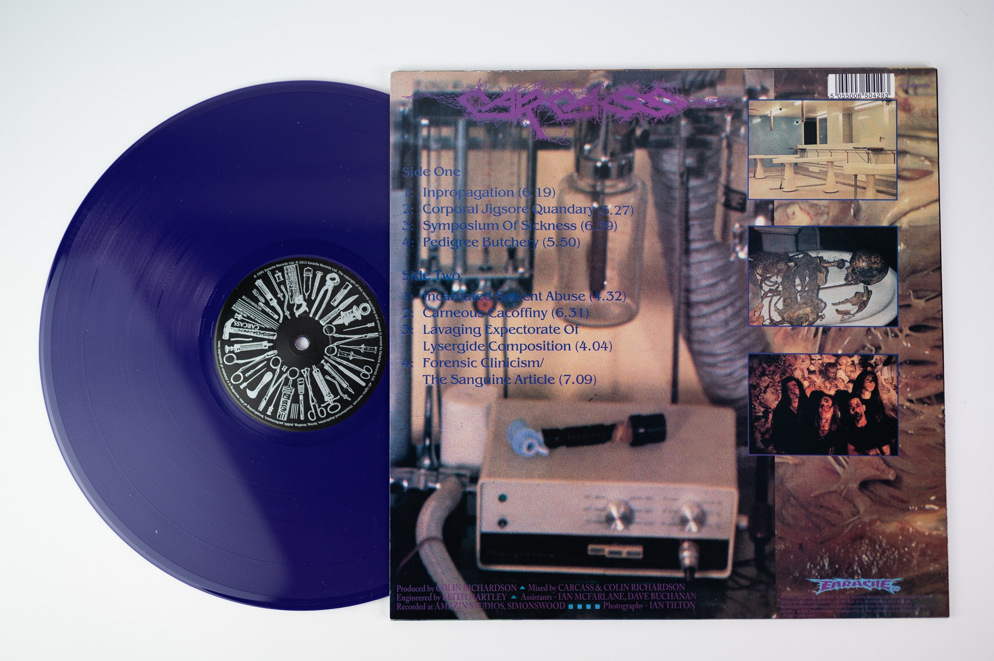 Carcass Necroticism - Descanting The Insalubrious on Earache - Purple Vinyl