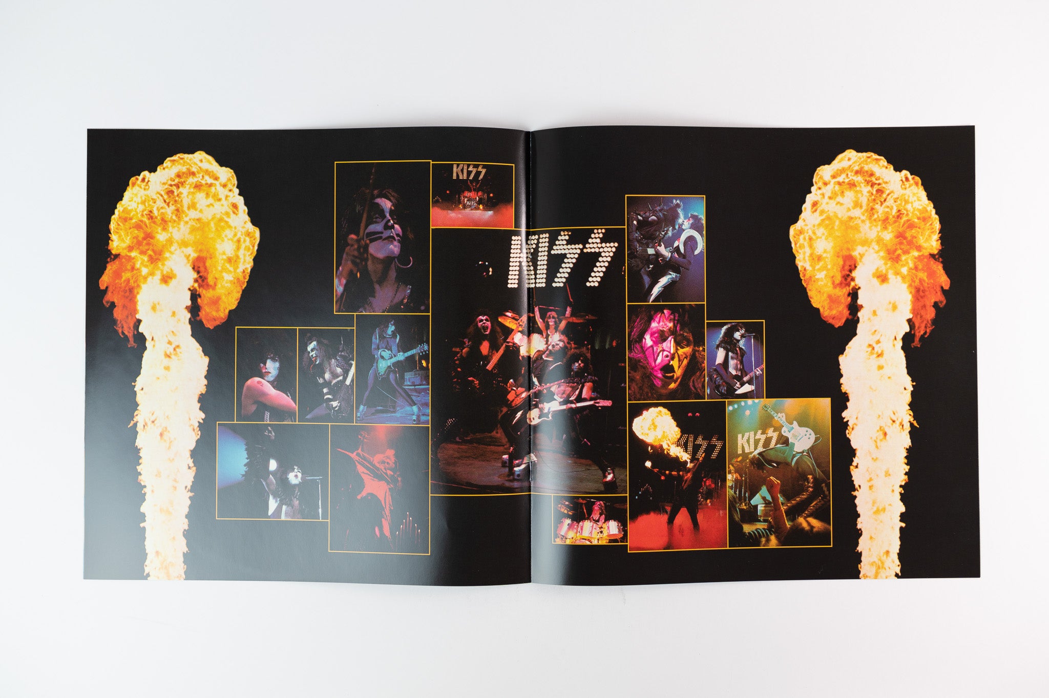 Kiss - Alive! on Casablanca Ltd Clear with White / Red / Yellow Swirl Reissue