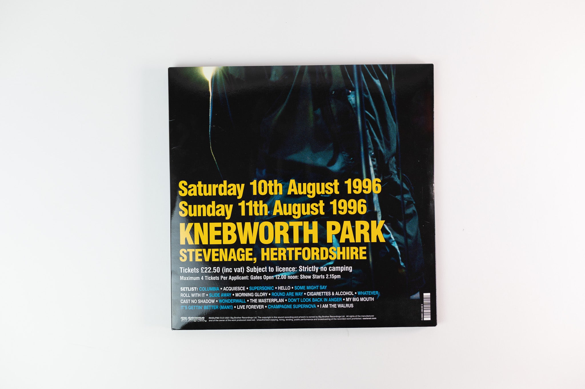 Oasis - Knebworth 1996 on Big Brother 180 Gram