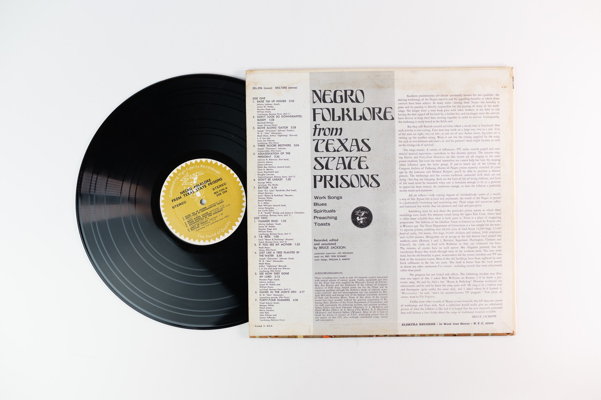 Various - Negro Folklore From Texas State Prisons on Elektra