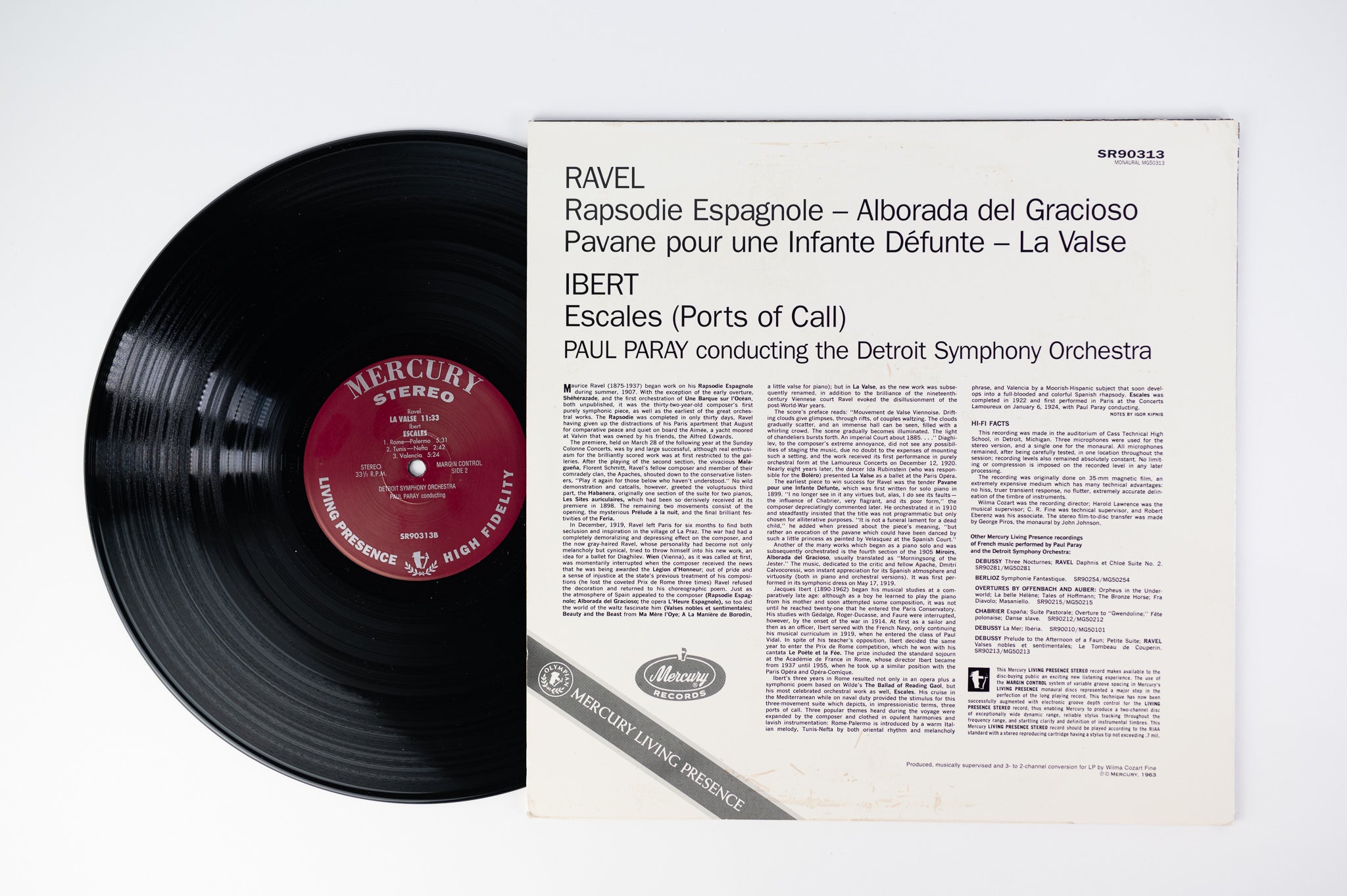Ravel, Ibert, Detroit Symphony, Paul Paray - Rapsodie Espagnole, La Valse, Pavane Pour Une Infante Défunte, Alborada Del Gracioso - Escales (Ports Of Call) on Classic Records