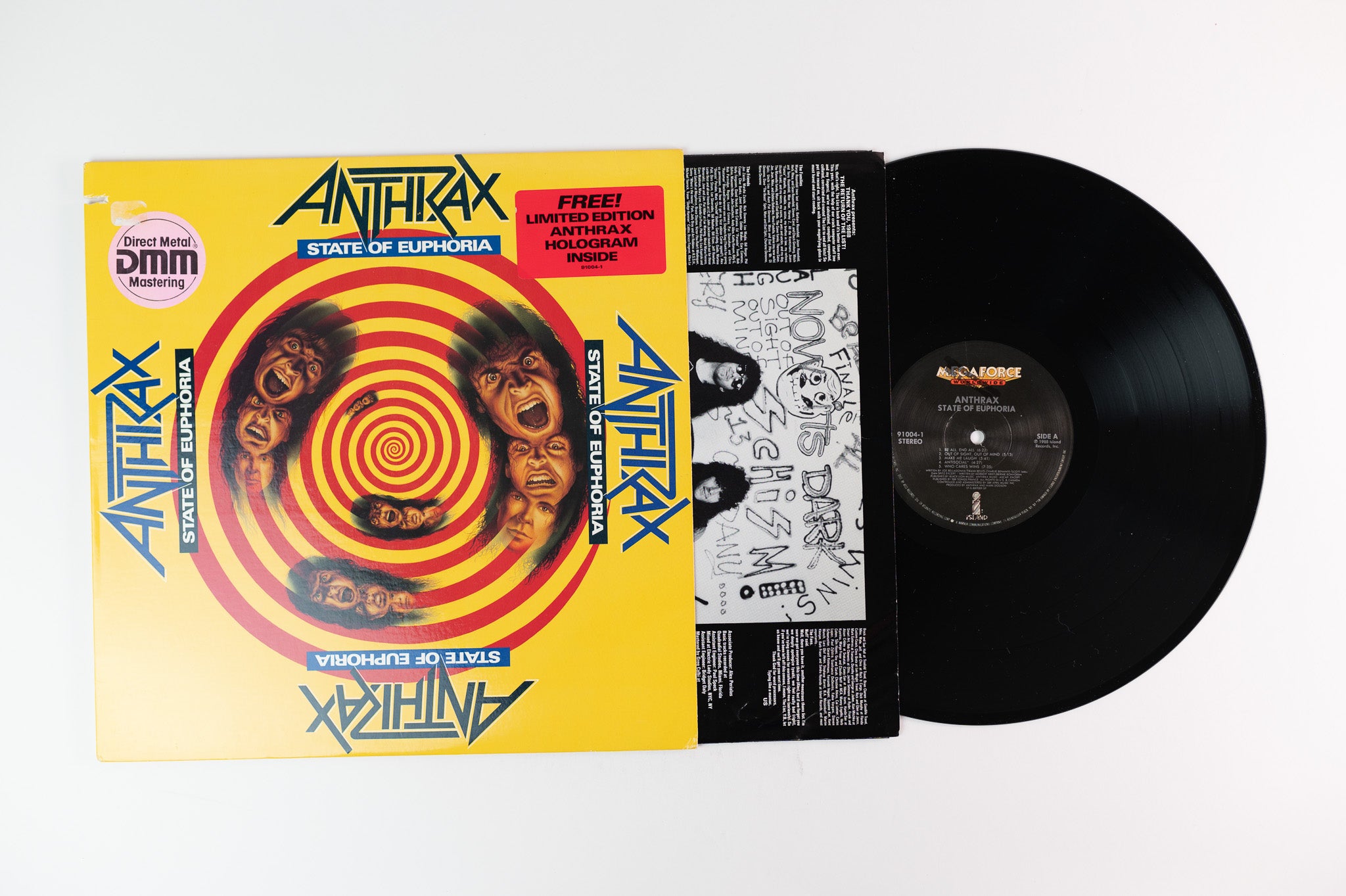 Anthrax - State Of Euphoria on Megaforce Worldwide Limited Edition DMM