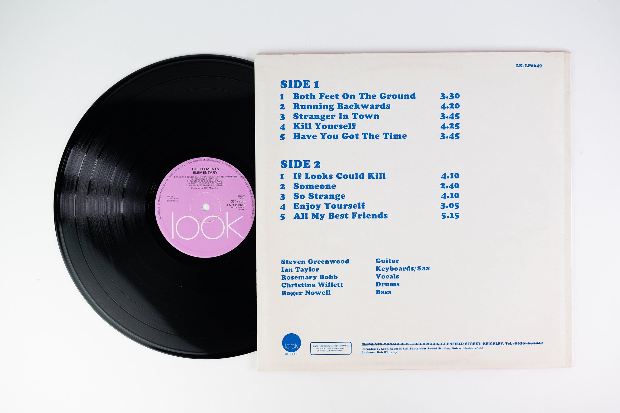 The Elements 7  - Elementary on Look UK Pressing