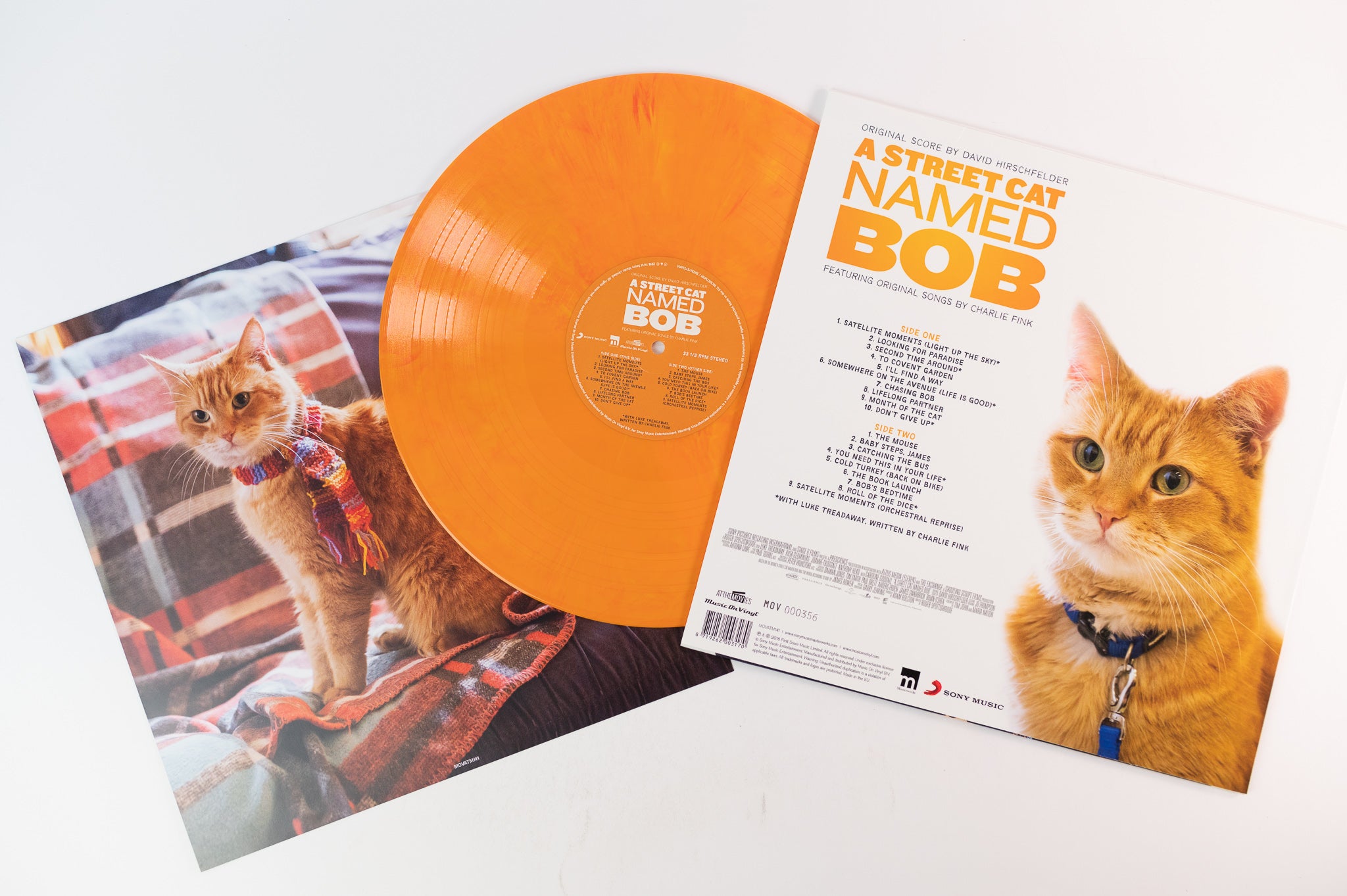 David Hirschfelder, Charlie Fink With Luke Treadaway - A Street Cat Named Bob (Soundtrack) on Music on Vinyl Limited Numbered Orange Vinyl