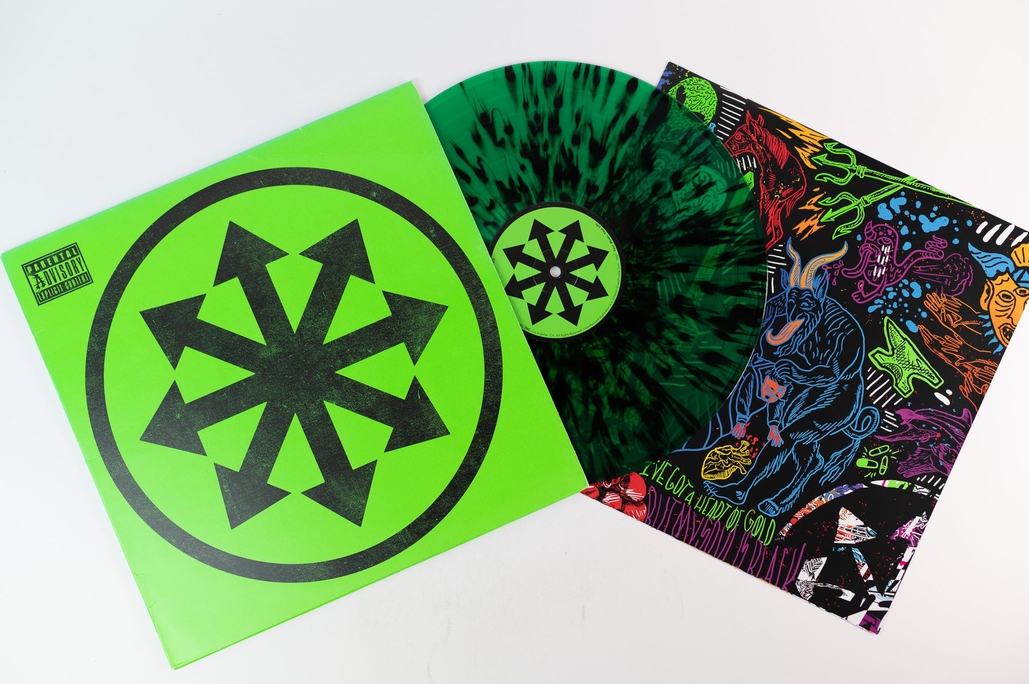 Attila - Chaos on Sharptone Limited Edition Transparent Green with Black Splatter