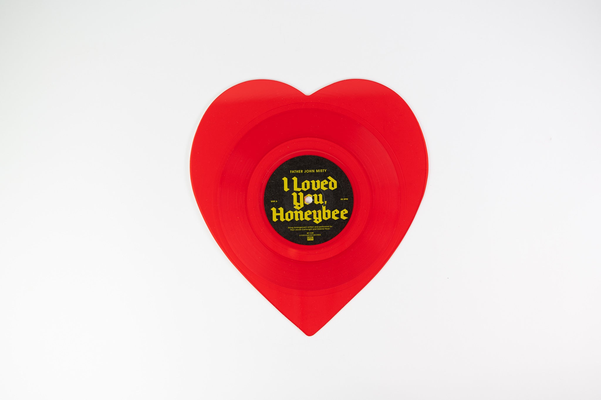 Father John Misty - I Loved You Honeybee 7" Heart Shaped Red Vinyl 45 RPM RSD