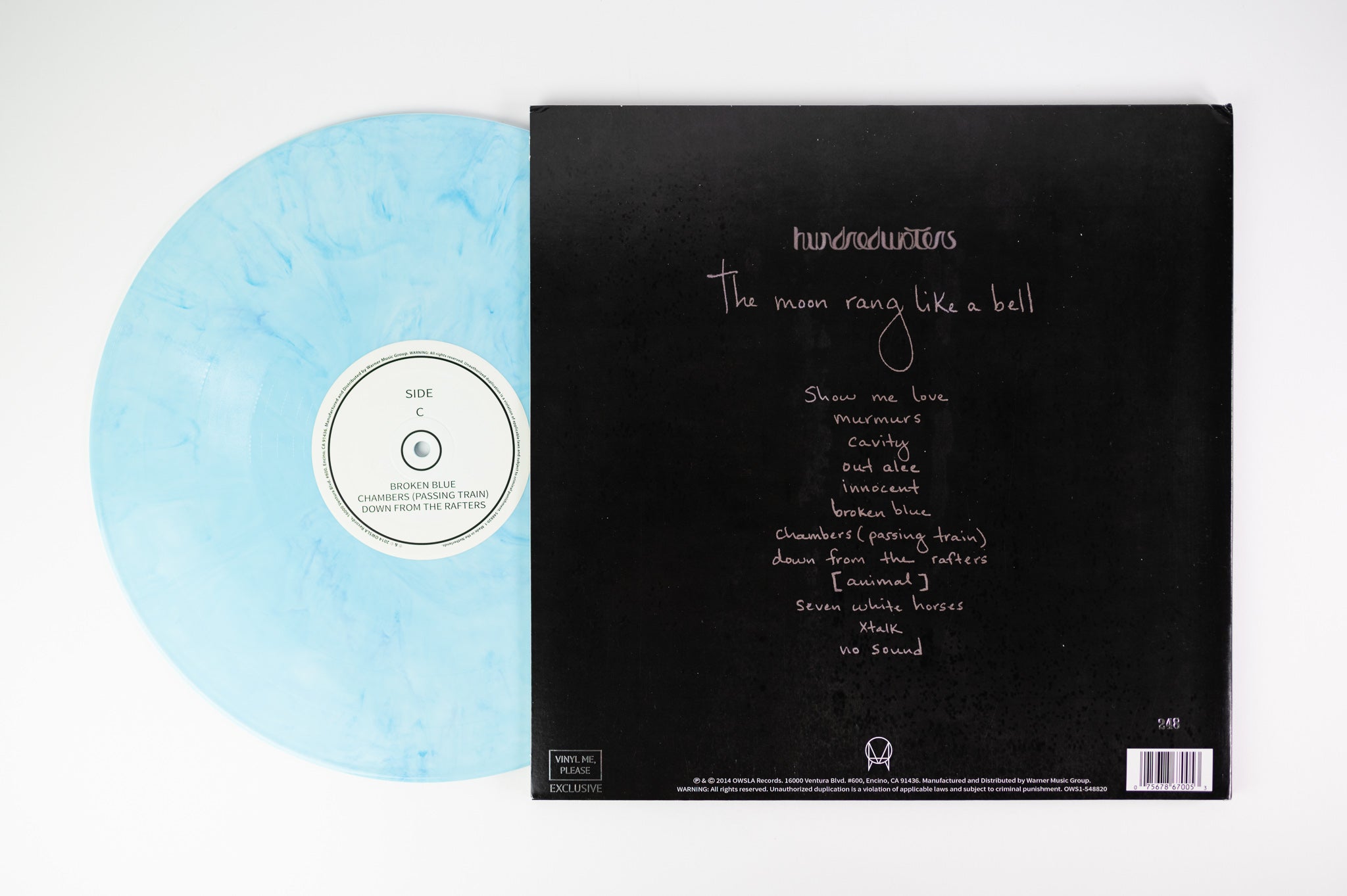 Hundred Waters - The Moon Rang Like A Bell Vinyl Me Please Limited Edition Numbered Blue Marbled