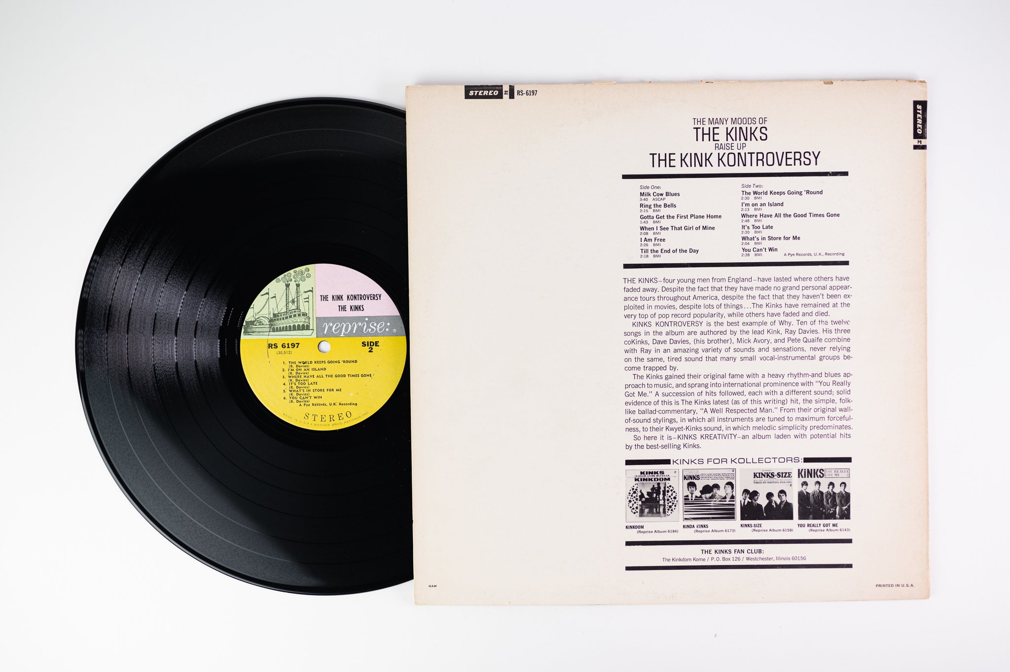 The Kinks - The Kink Kontroversy on Reprise Stereo Steamboat Label