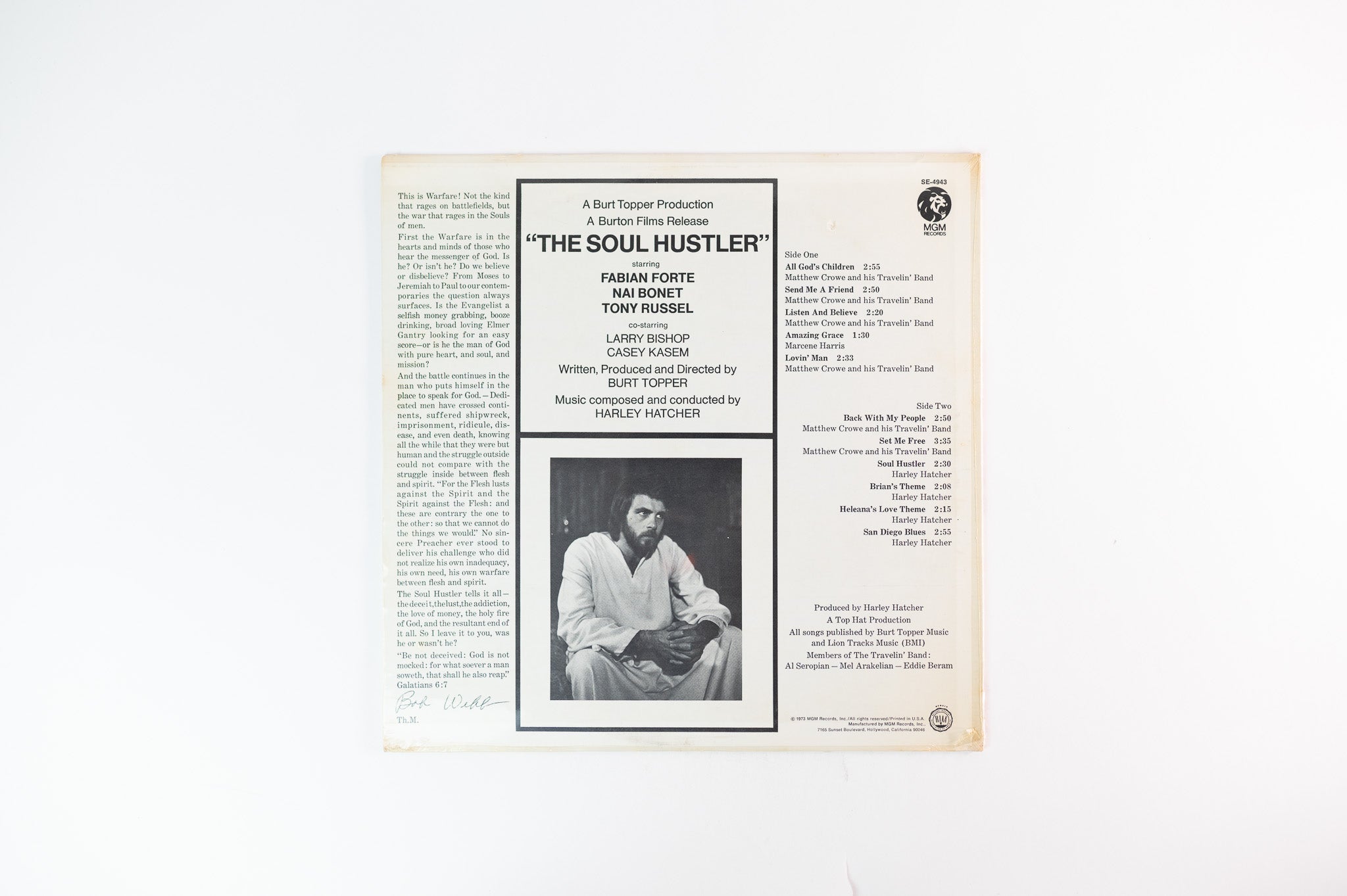 Harley Hatcher - The Soul Hustler (The Original Sound Track Album) on MGM Sealed