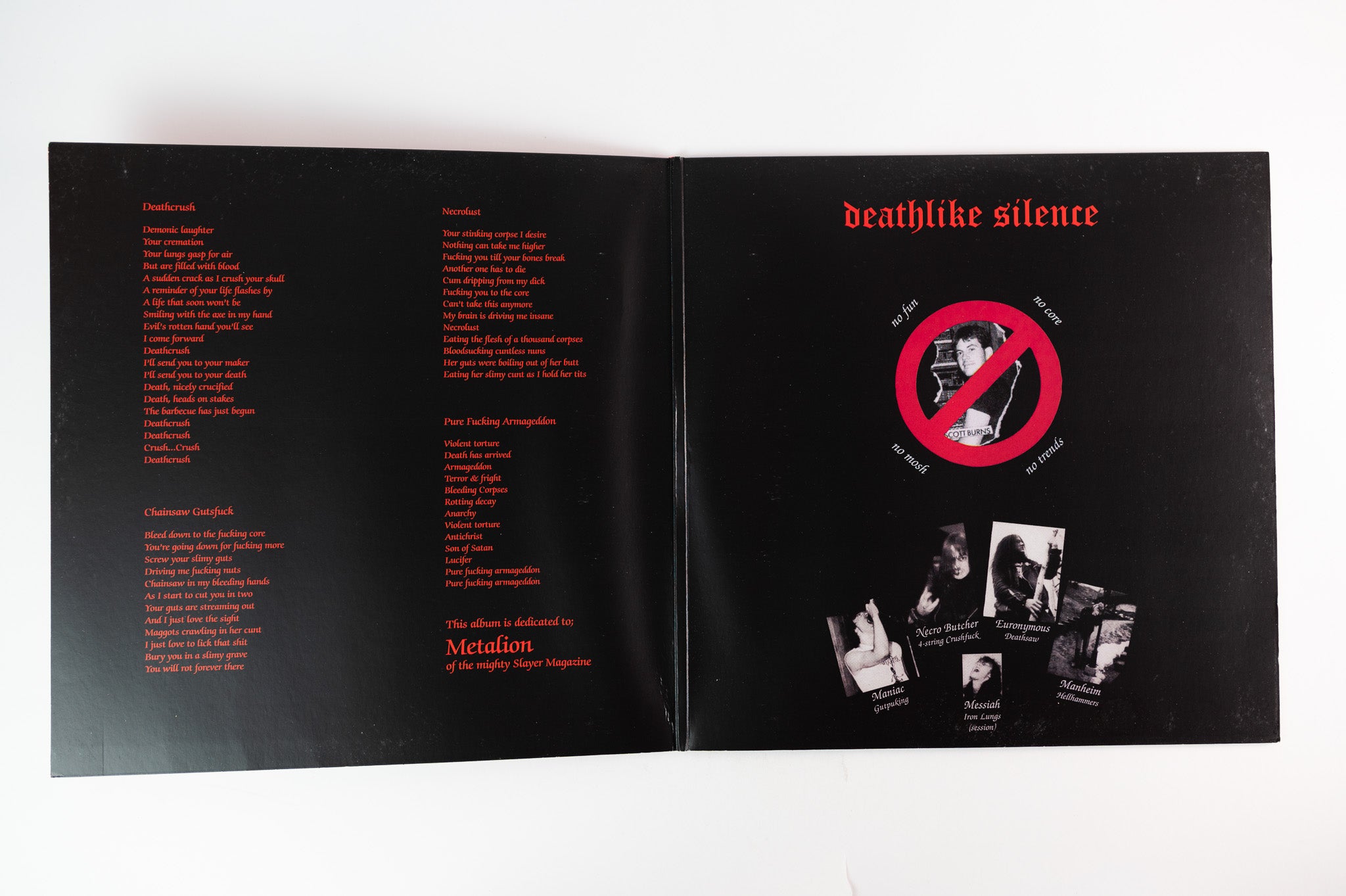 Mayhem - Deathcrush on Back on Black Red White & Black