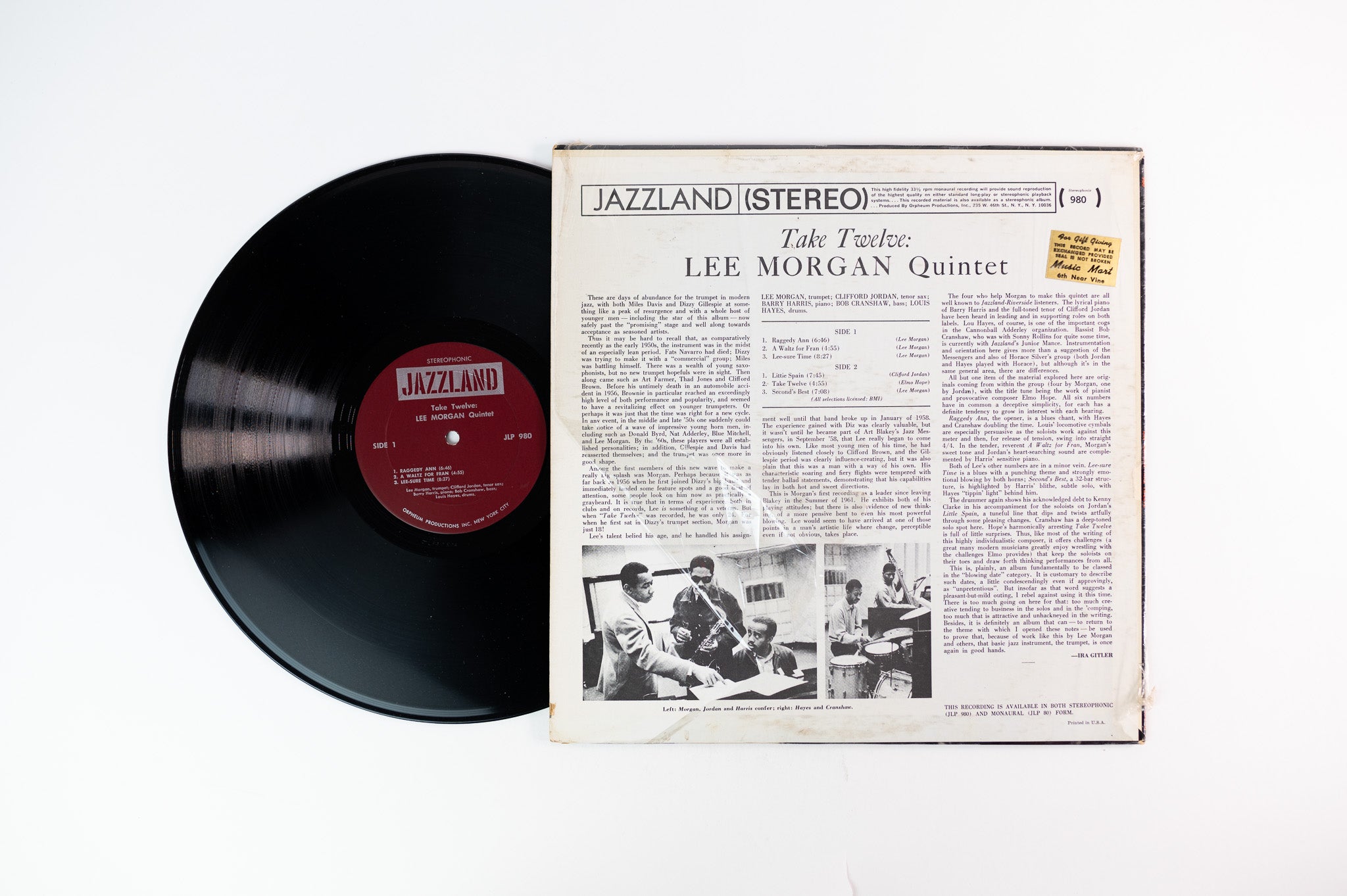 Lee Morgan Quintet - Take Twelve on Jazzland Stereo