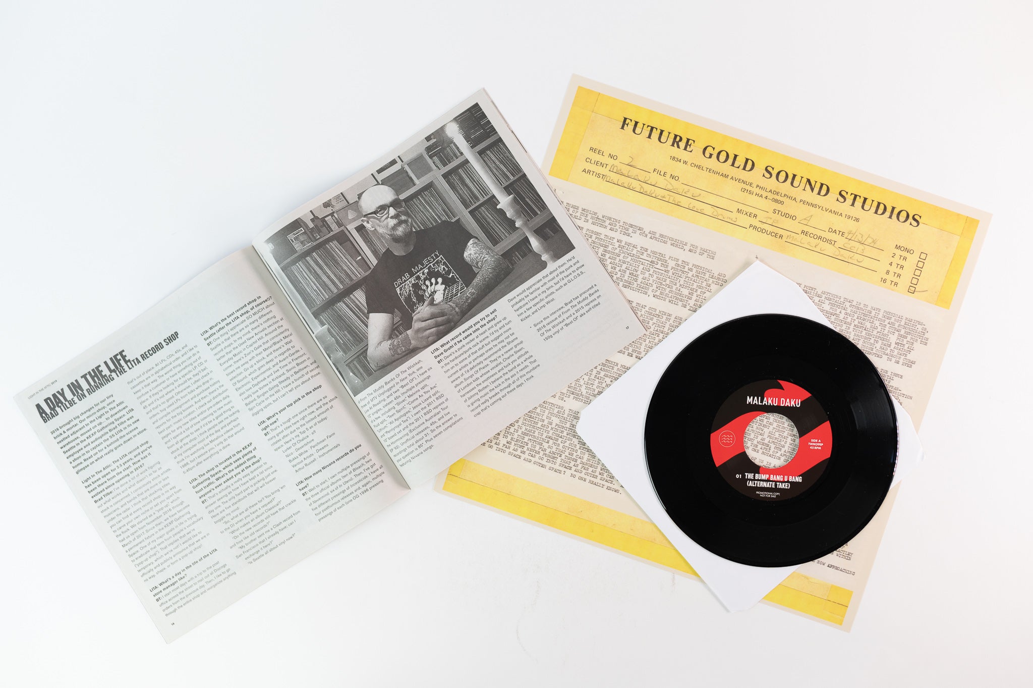 Malaku Daku - Love Drums From The Ghetto on Tidal Waves Light in the Attic Clear Vinyl Reissue with Bonus 7"
