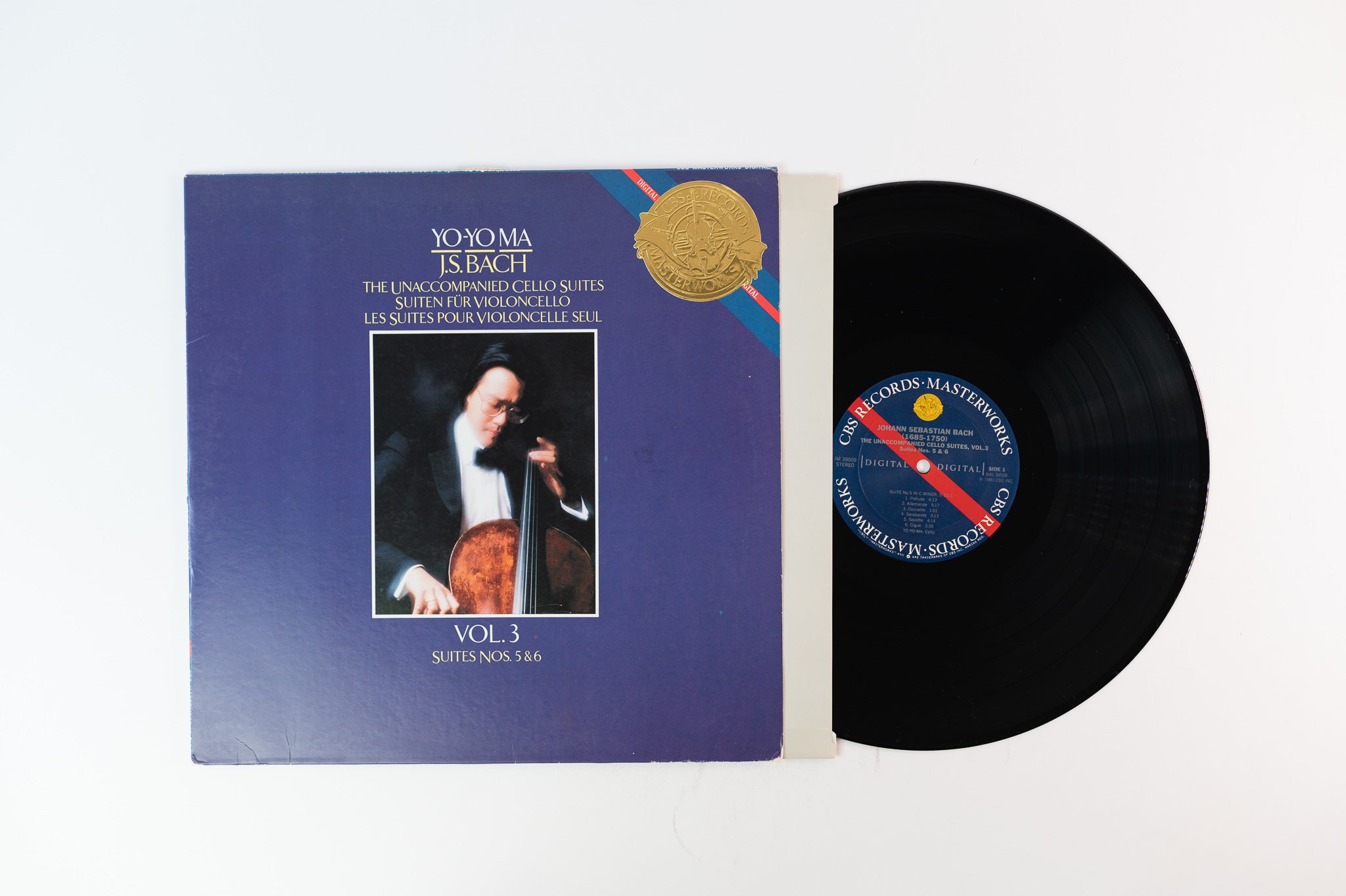 Yo-Yo Ma, J.S. Bach - The Unaccompanied Cello Suites Vol. 3 Suites Nos. 5 & 6 on CBS Masterworks