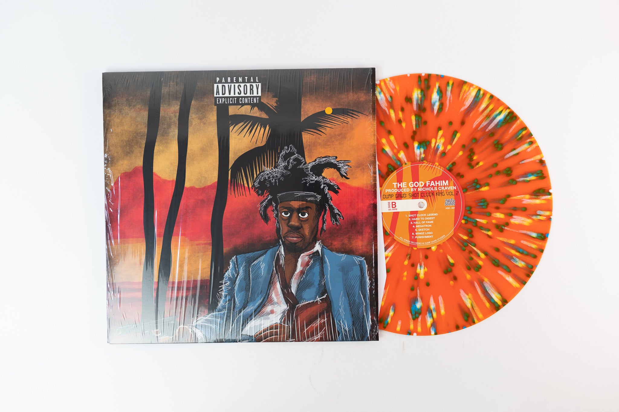ThaGodFahim - Dump Gawd: Shot Clock King Volume 1 & 2 on Nature Sounds Limited Miami Heat Splatter Vinyl
