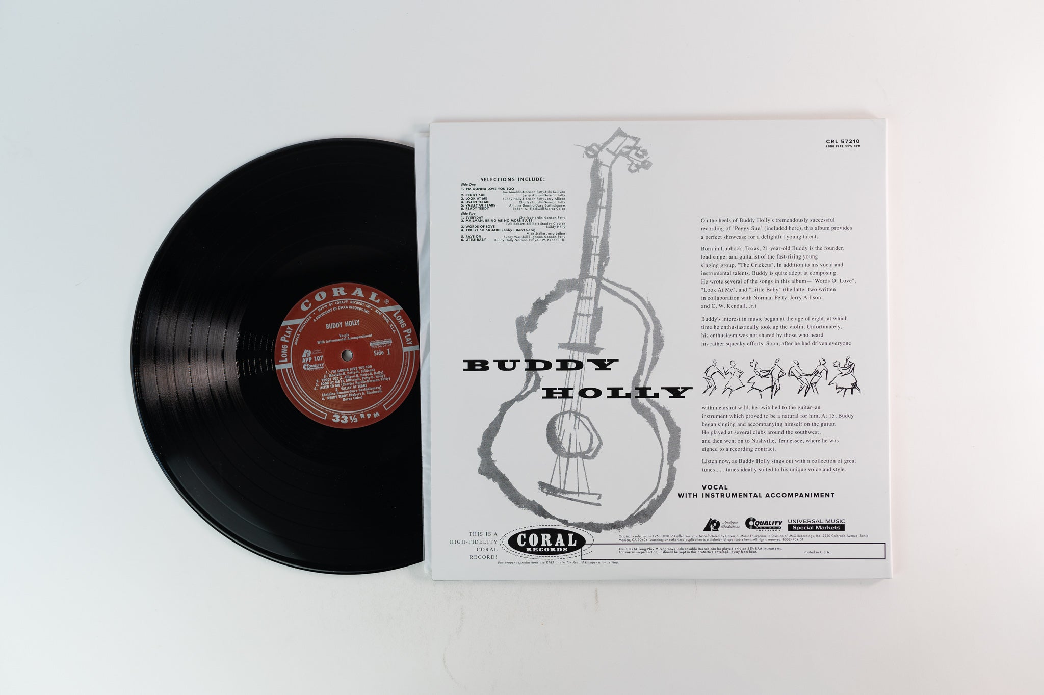 Buddy Holly - Buddy Holly on Coral Analog Productions 200 Gram Reissue