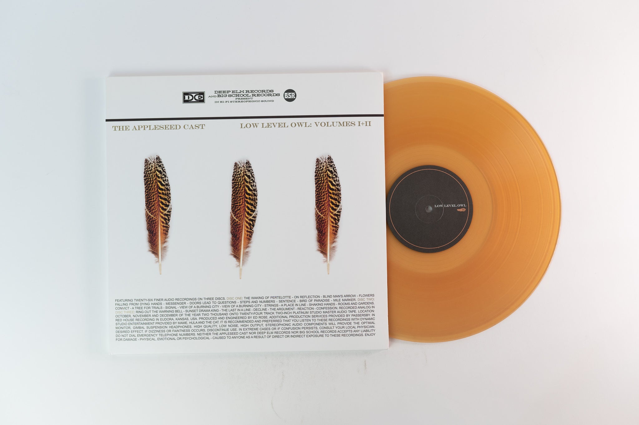 The Appleseed Cast - Low Level Owl: Volumes I + II on Deep Elm Limited Gold Vinyl