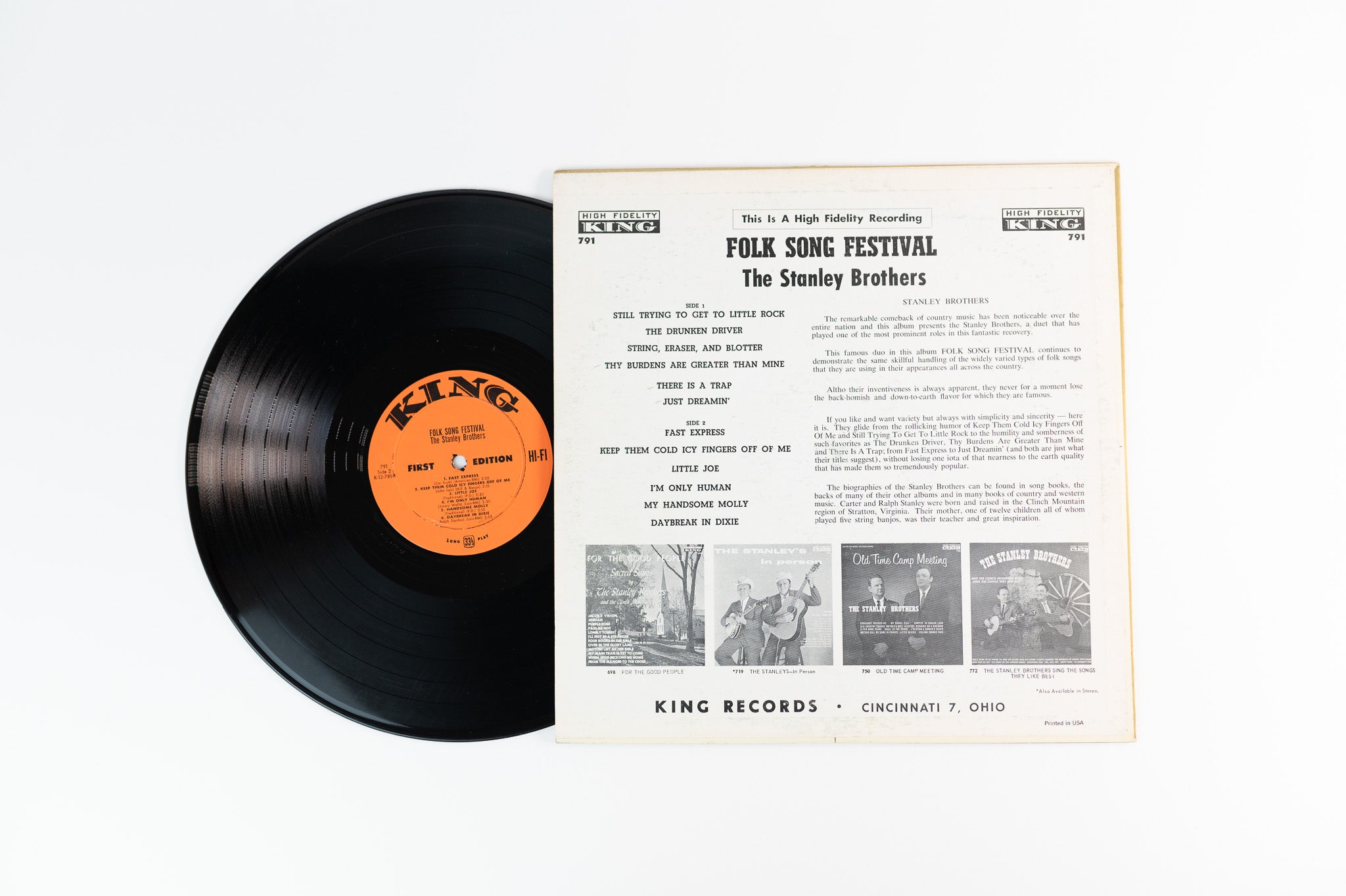 The Stanley Brothers - Folk Song Festival on King Orange Label First Edition