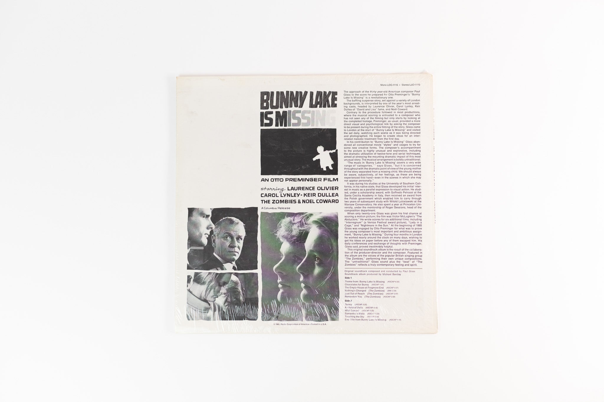Paul Glass - Bunny Lake Is Missing (Original Soundtrack) on RCA Sealed