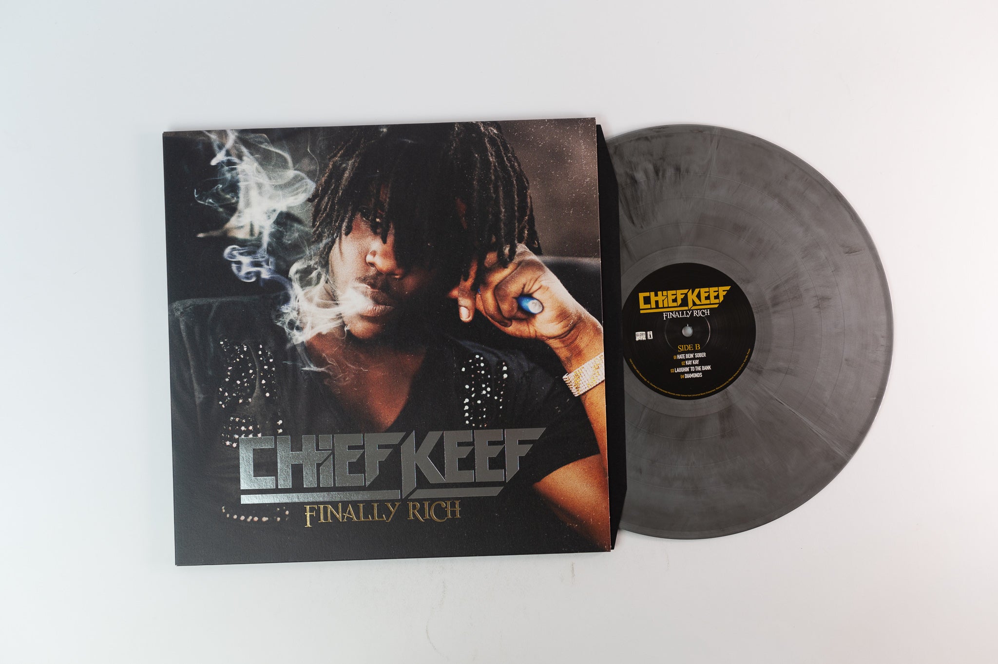 Chief Keef - Finally Rich Vinyl Me Please Silver & Black Galaxy Reissue