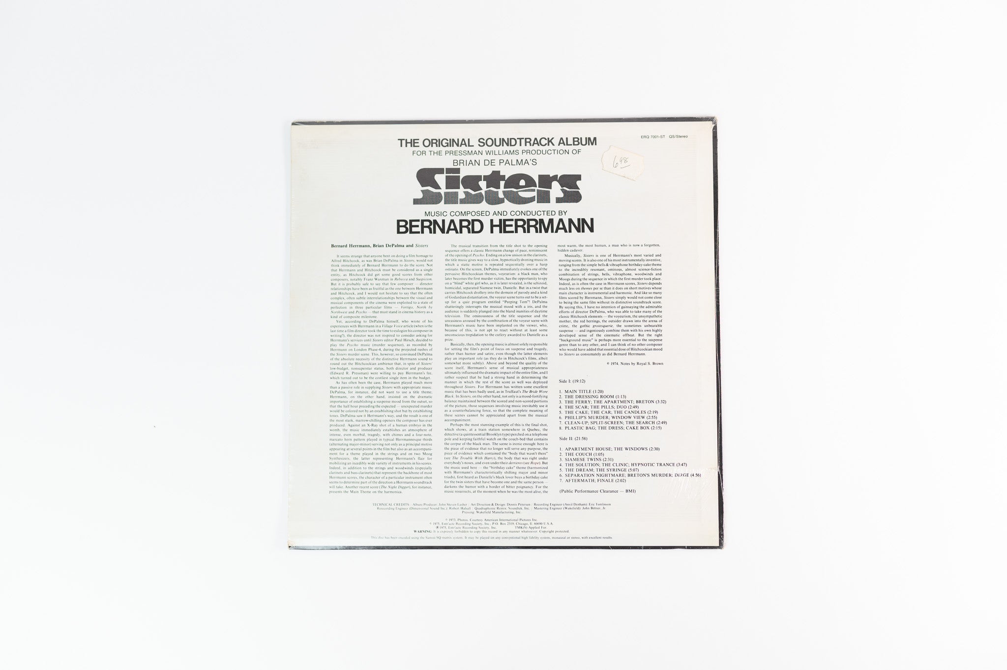 Bernard Herrmann - Sisters (Original Motion Picture Soundtrack) on Entr'acte Sealed
