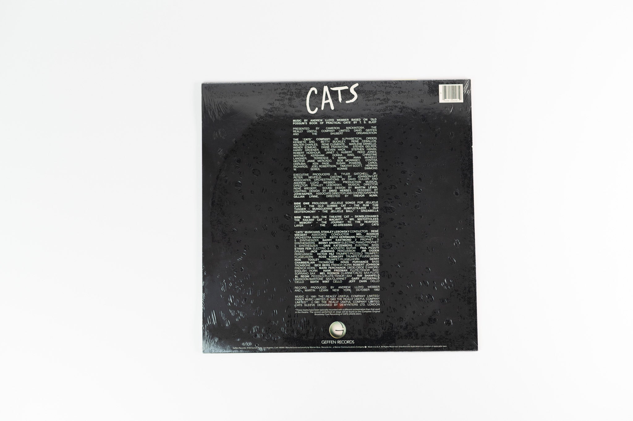 Andrew Lloyd Webber - Cats (Selections From Original Broadway Cast) on Geffen Sealed