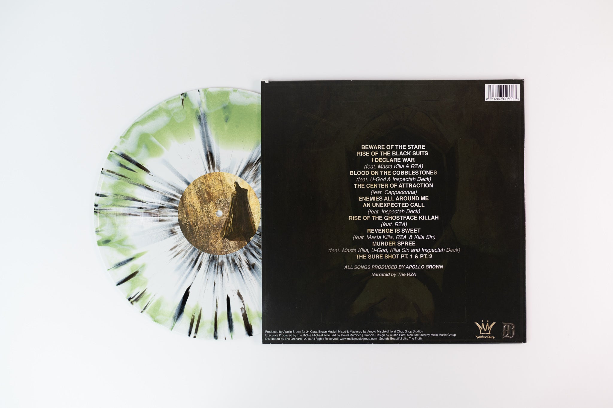 Ghostface Killah - The Brown Tape on Mello Music Group Green White & Black Splatter Vinyl Reissue
