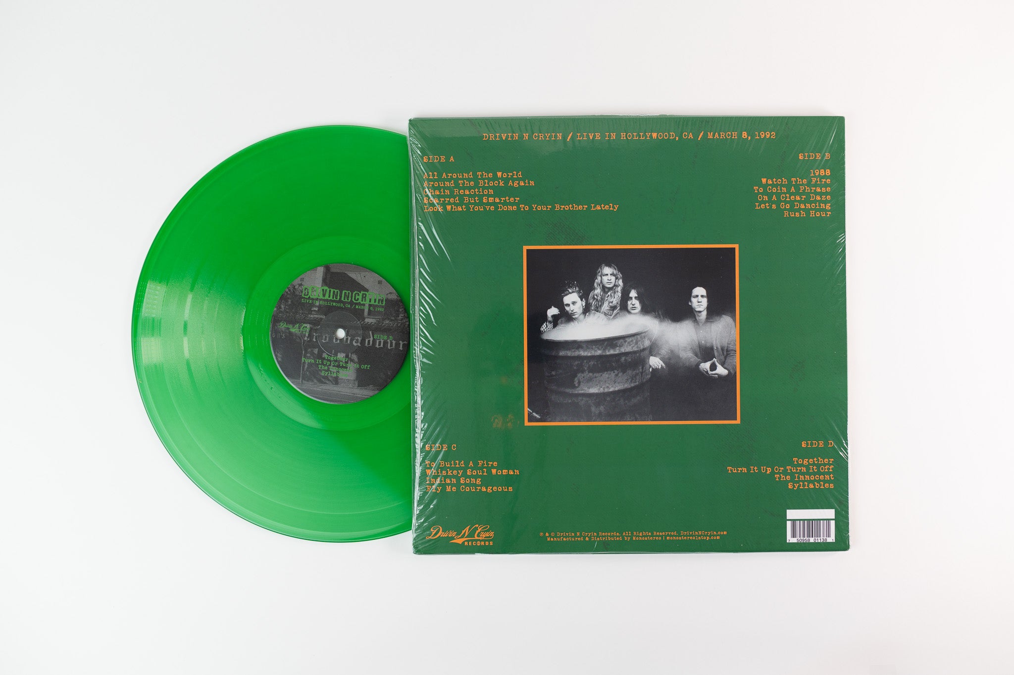 Drivin' N' Cryin' - Live in Hollywood, CA March 8, 1992 on Drivin N Cryin Records - Orange & Green Vinyl