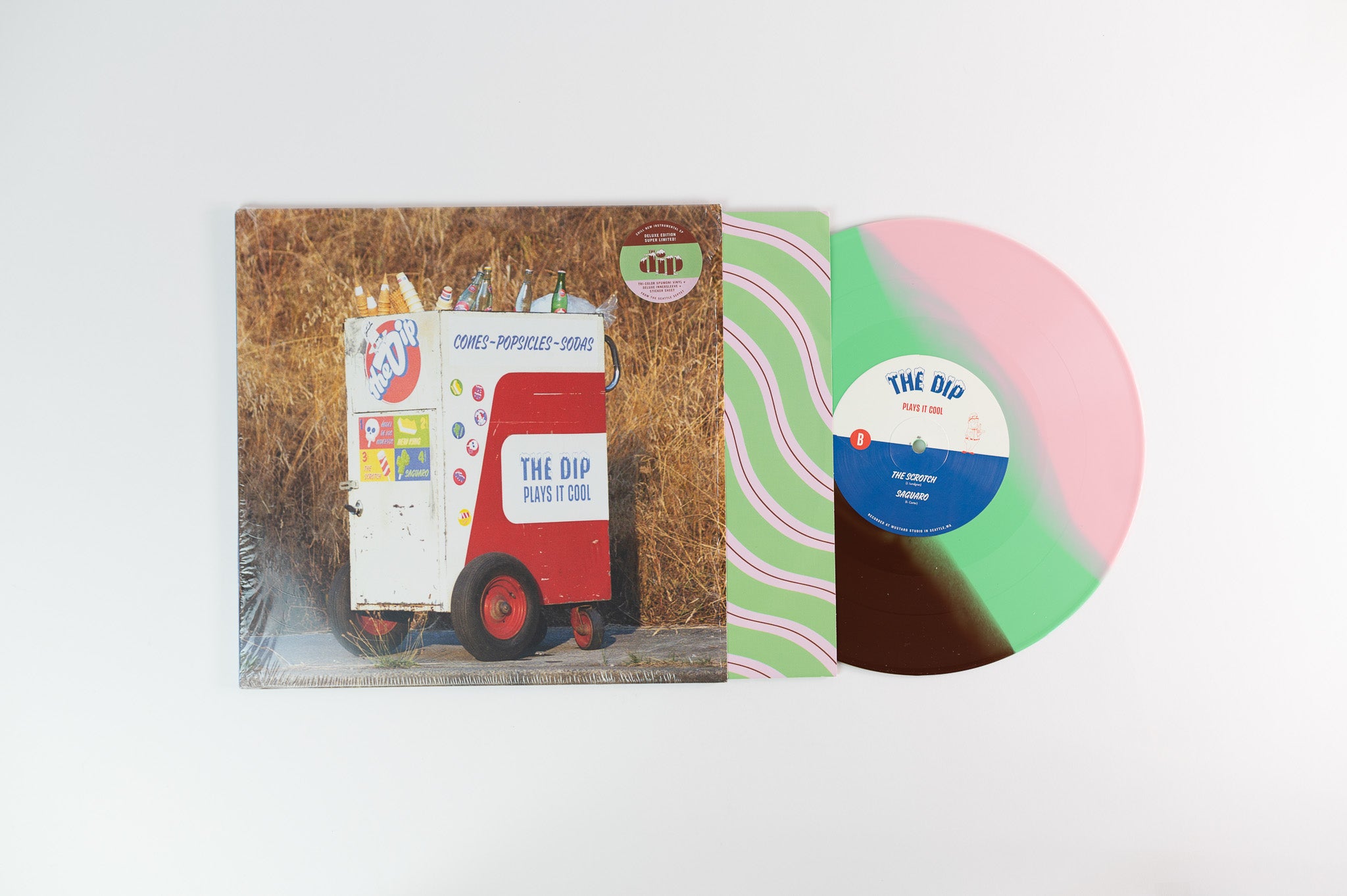The Dip - The Dip Plays It Cool - Tri-Color Spumoni Striped Colored Vinyl 10" EP