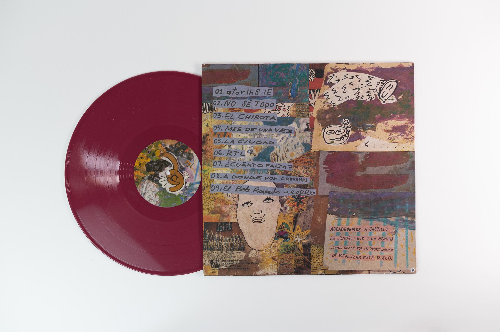 El Shirota - Tiempos Raros on Devil In The Woods - Burgundy Colored Vinyl