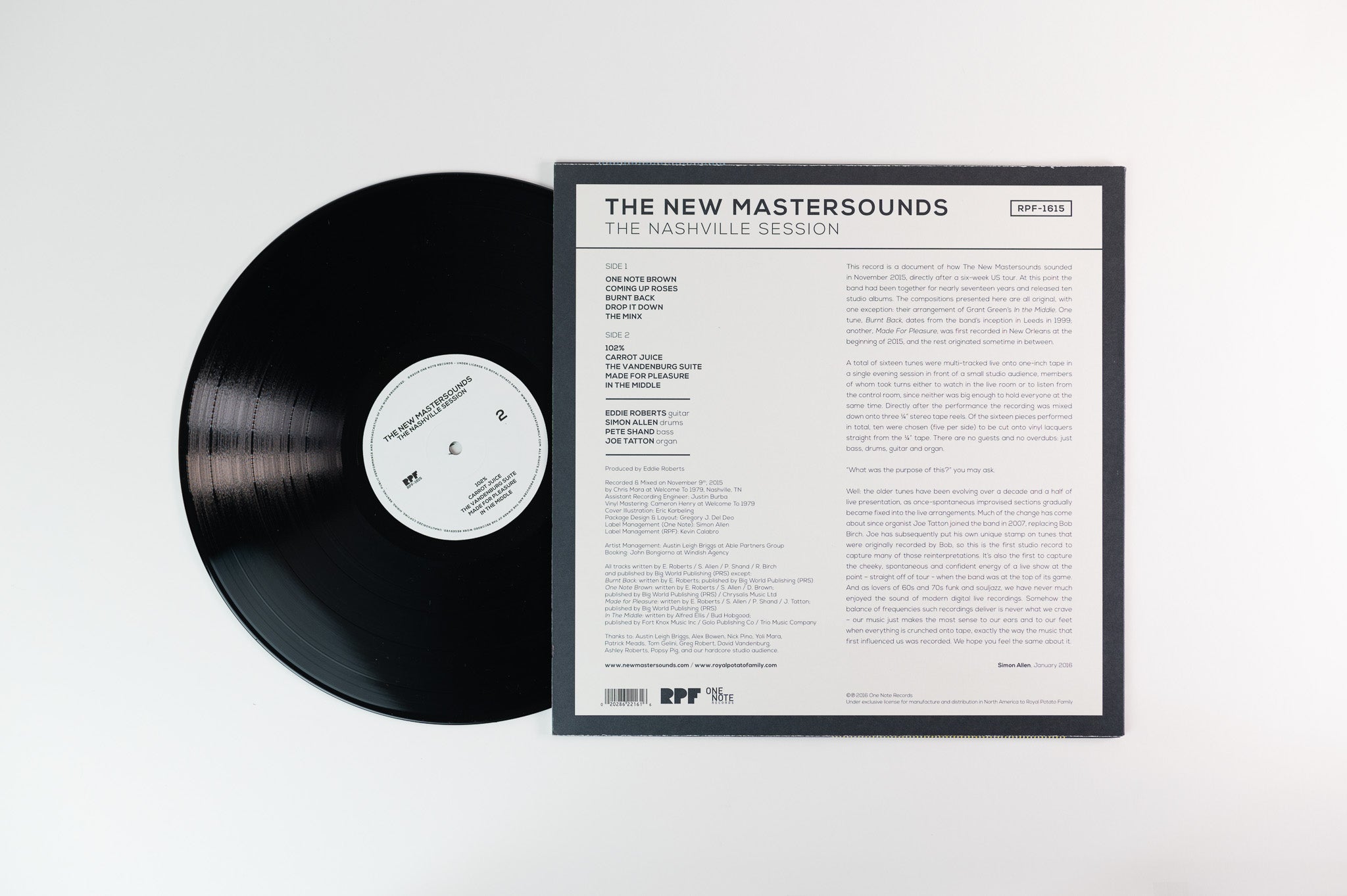 The New Mastersounds - The Nashville Session on One Note Records