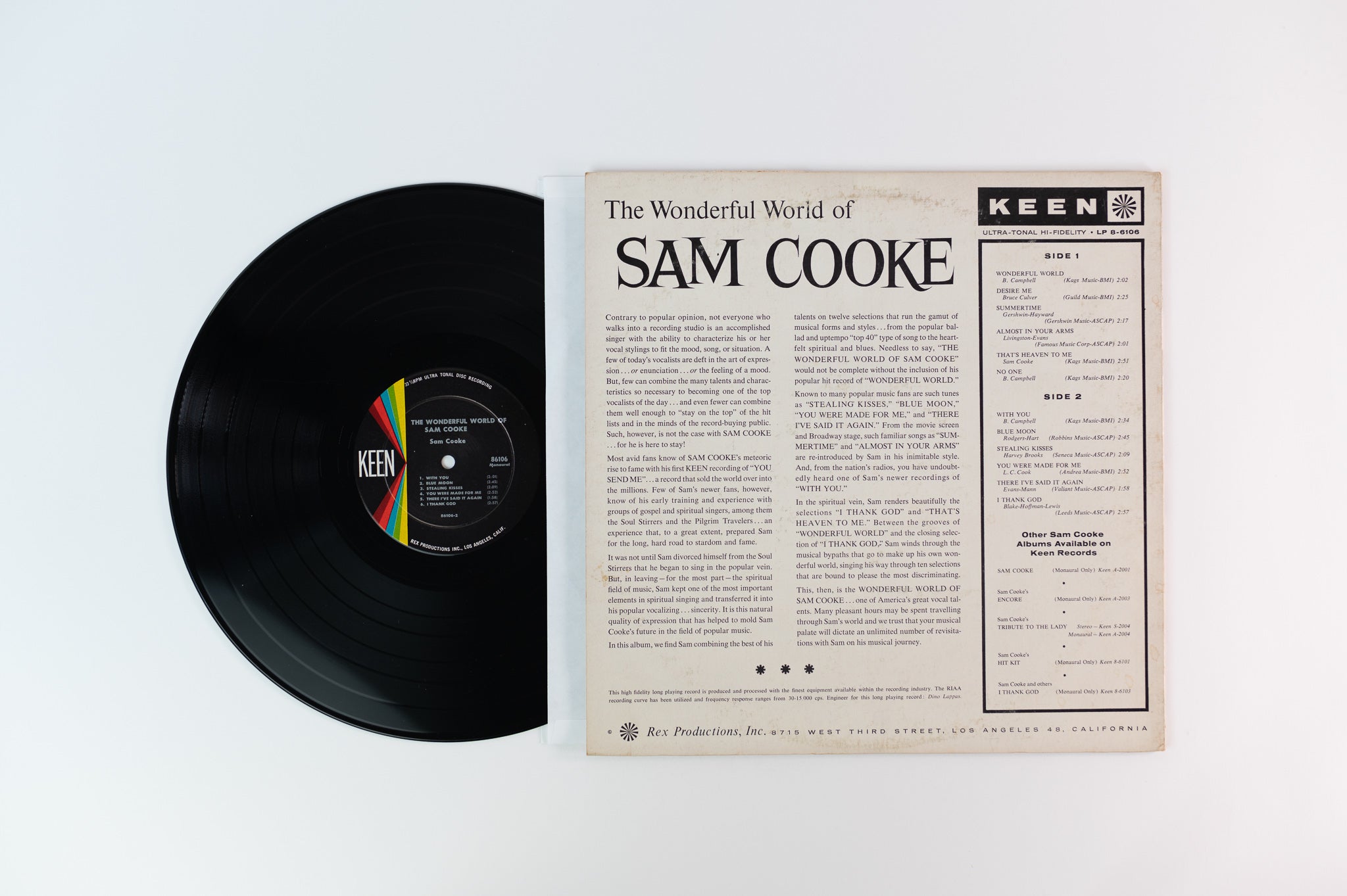 Sam Cooke - The Wonderful World Of Sam Cooke on Keen Mono