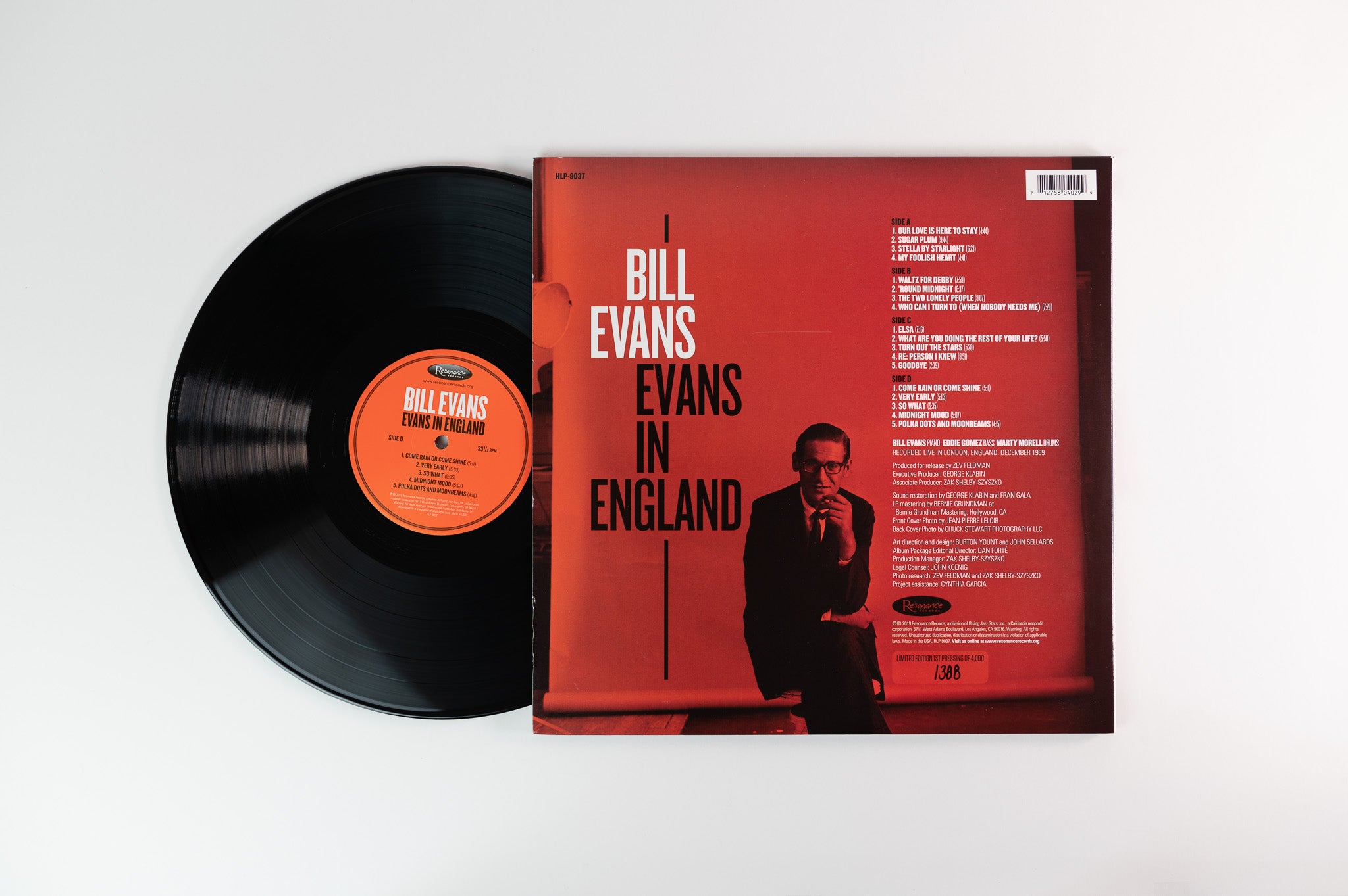 Bill Evans - Evans In England on Resonance Ltd Numbered Deluxe Pressing