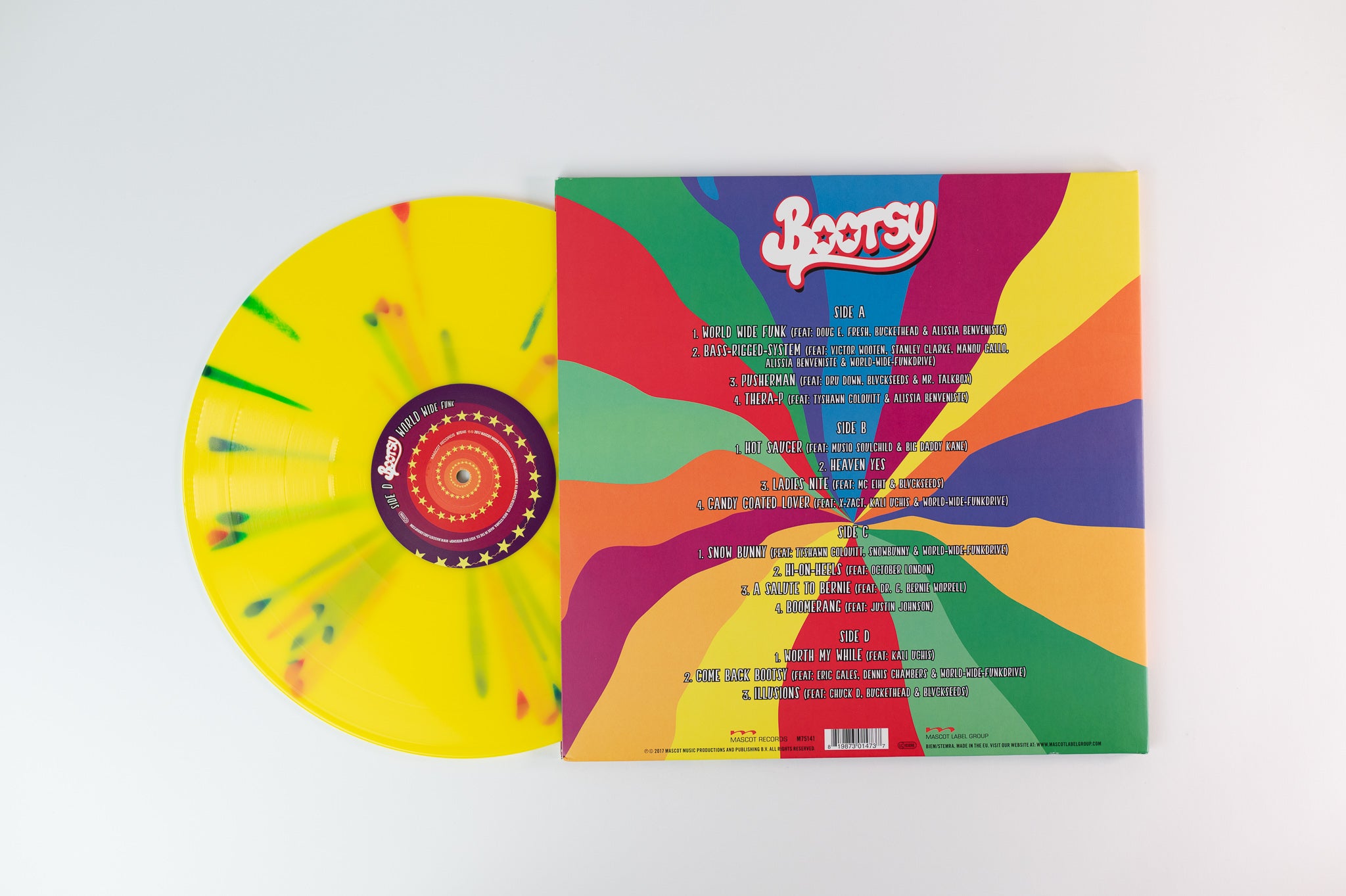 Bootsy Collins WORLD WIDE FUNK 2LP 限定盤 Bootsy Collins - World Wide Funk on Mascot Limited Edition Splatter Vi