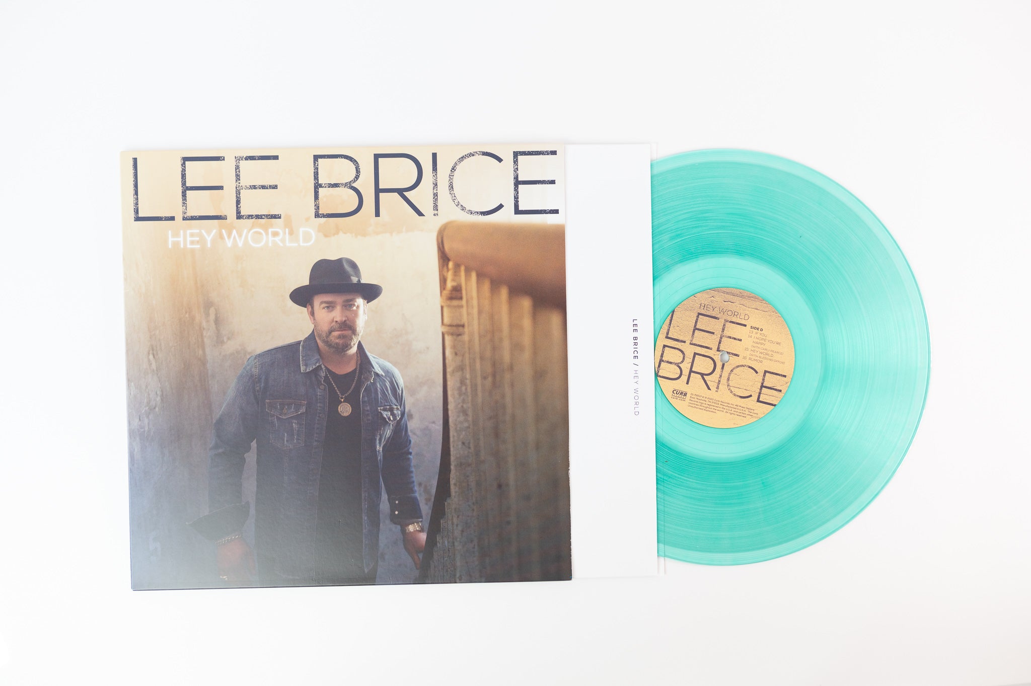 Lee Brice - Hey World on Curb Limited Walmart Exclusive Clear Green Vinyl