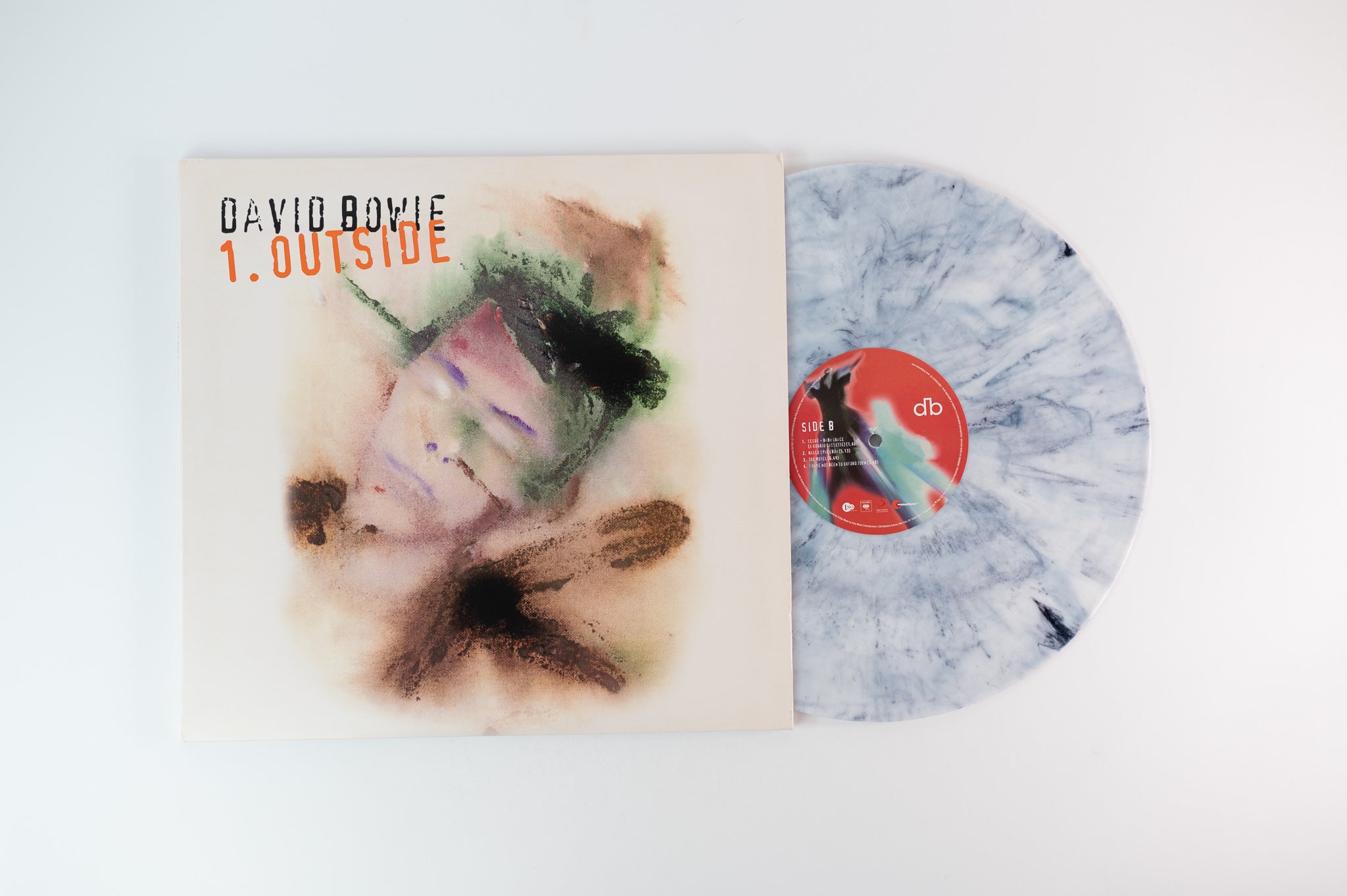David Bowie - 1. Outside (The Nathan Adler Diaries: A Hyper Cycle) on Friday Music - Black & White Swirl Vinyl