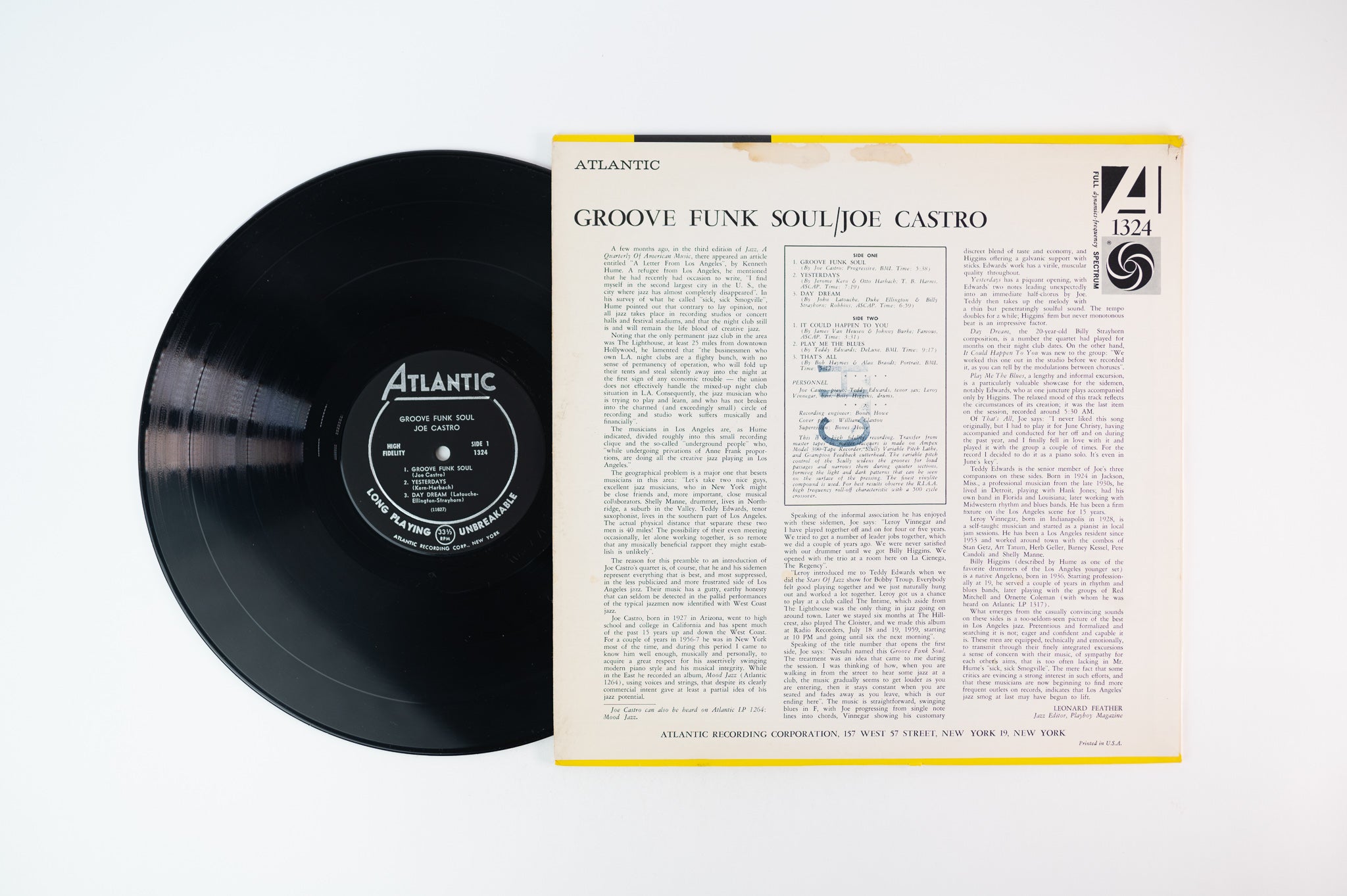 Joe Castro - Groove Funk Soul on Atlantic Black Label Mono Deep Groove