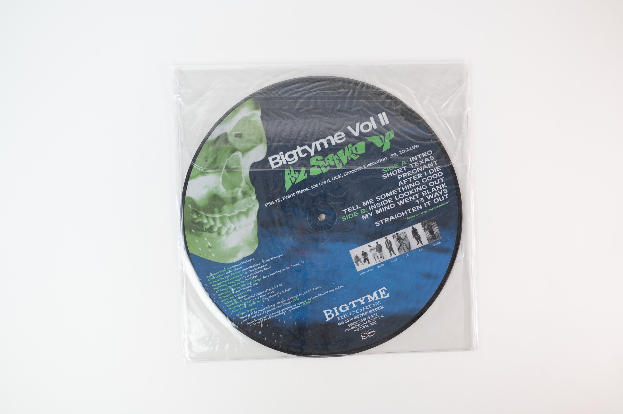 DJ Screw - Bigtyme Vol II All Screwed Up on Bigtyme Limited Picture Disc