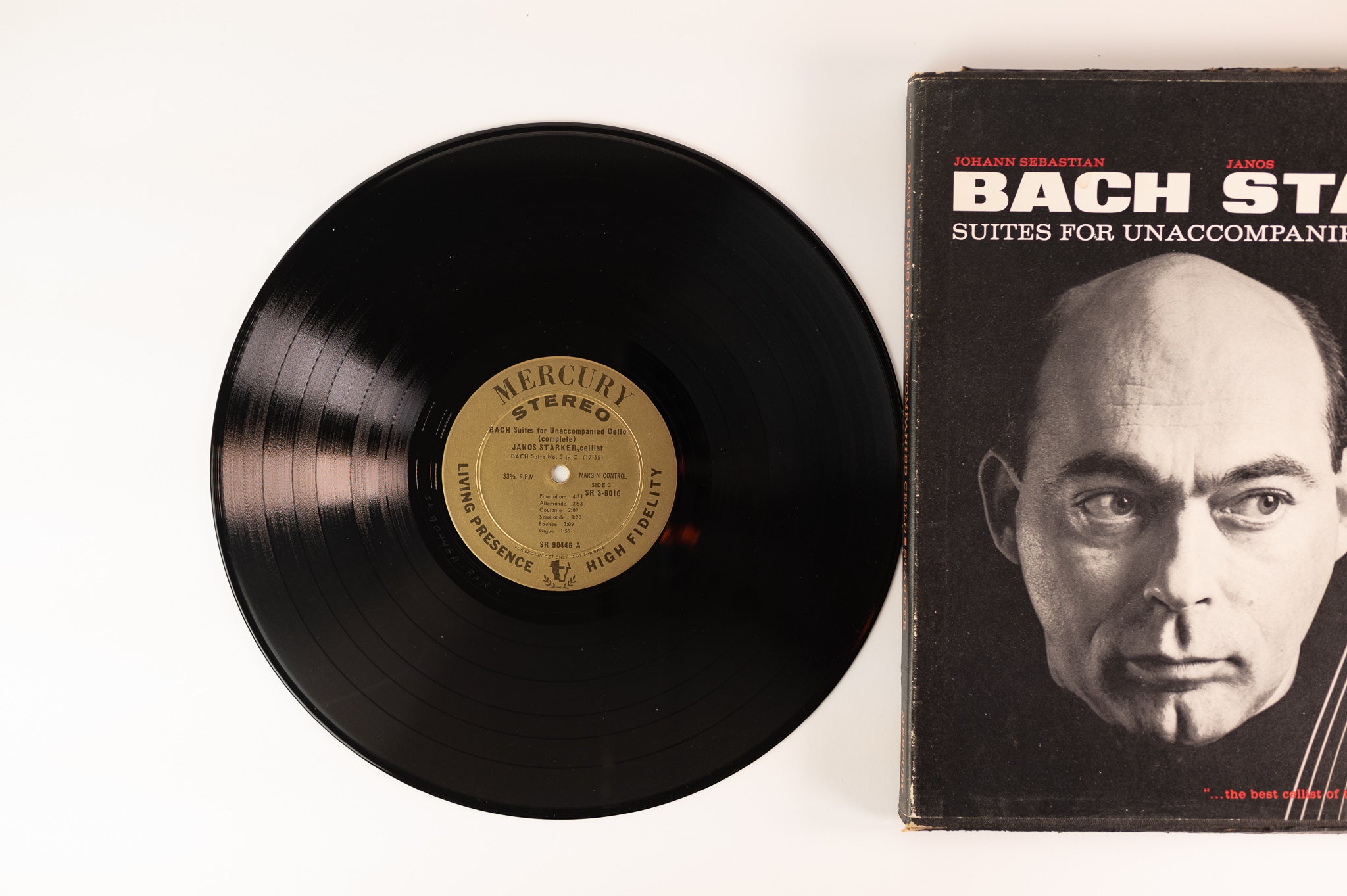 Johann Sebastian Bach - Janos Starker - Suites For Unaccompanied Cello Complete on Mercury Stereo Gold Label Promo