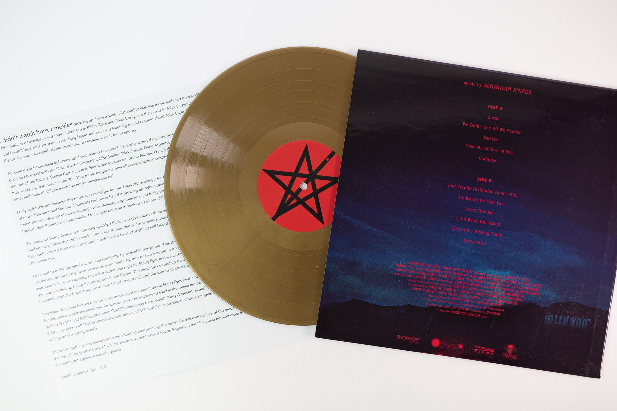Jonathan Snipes - Starry Eyes on Waxwork Gold Metallic Vinyl